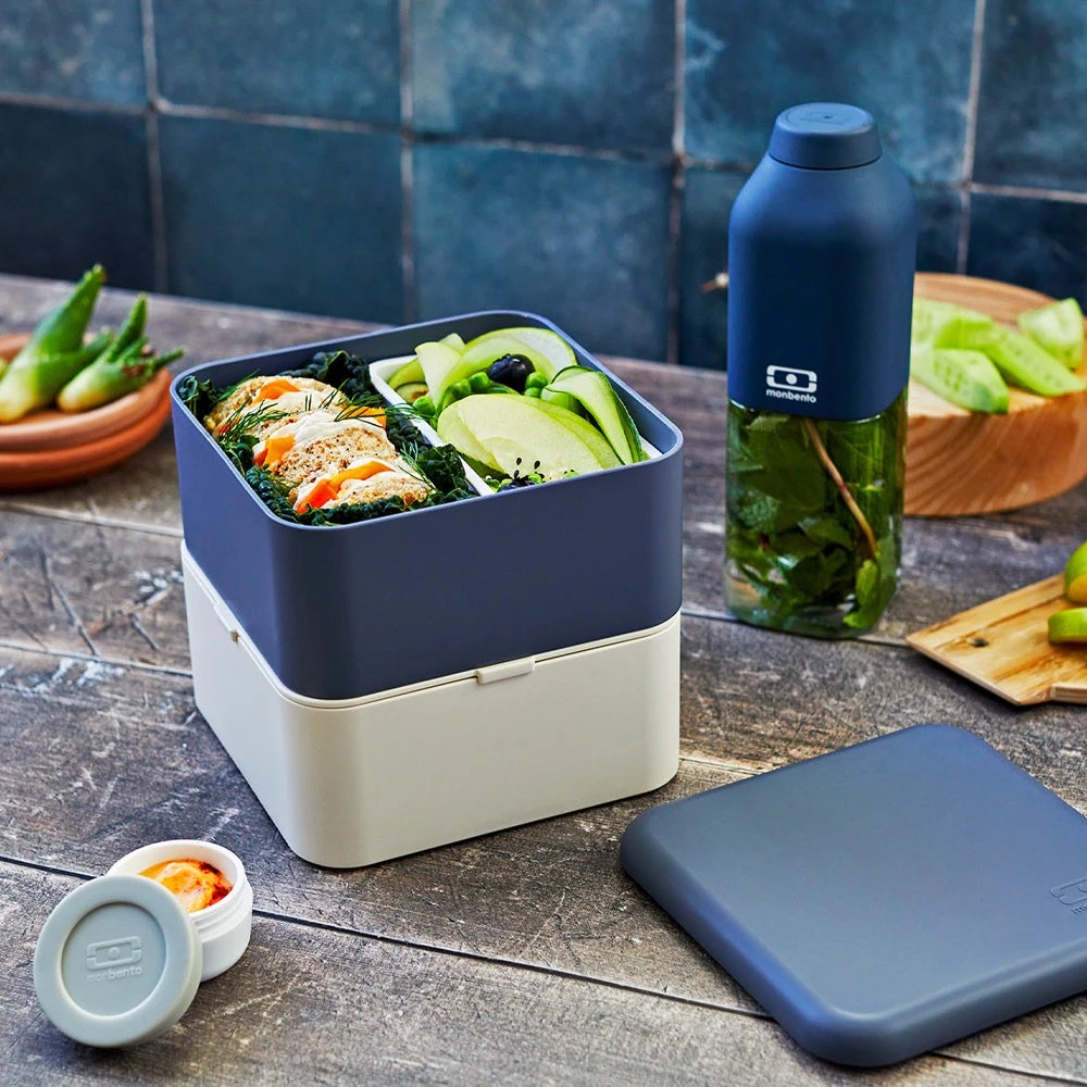 4 Monbento Mb Square Bento Box Natural - Blue - Blue, 4 of 5