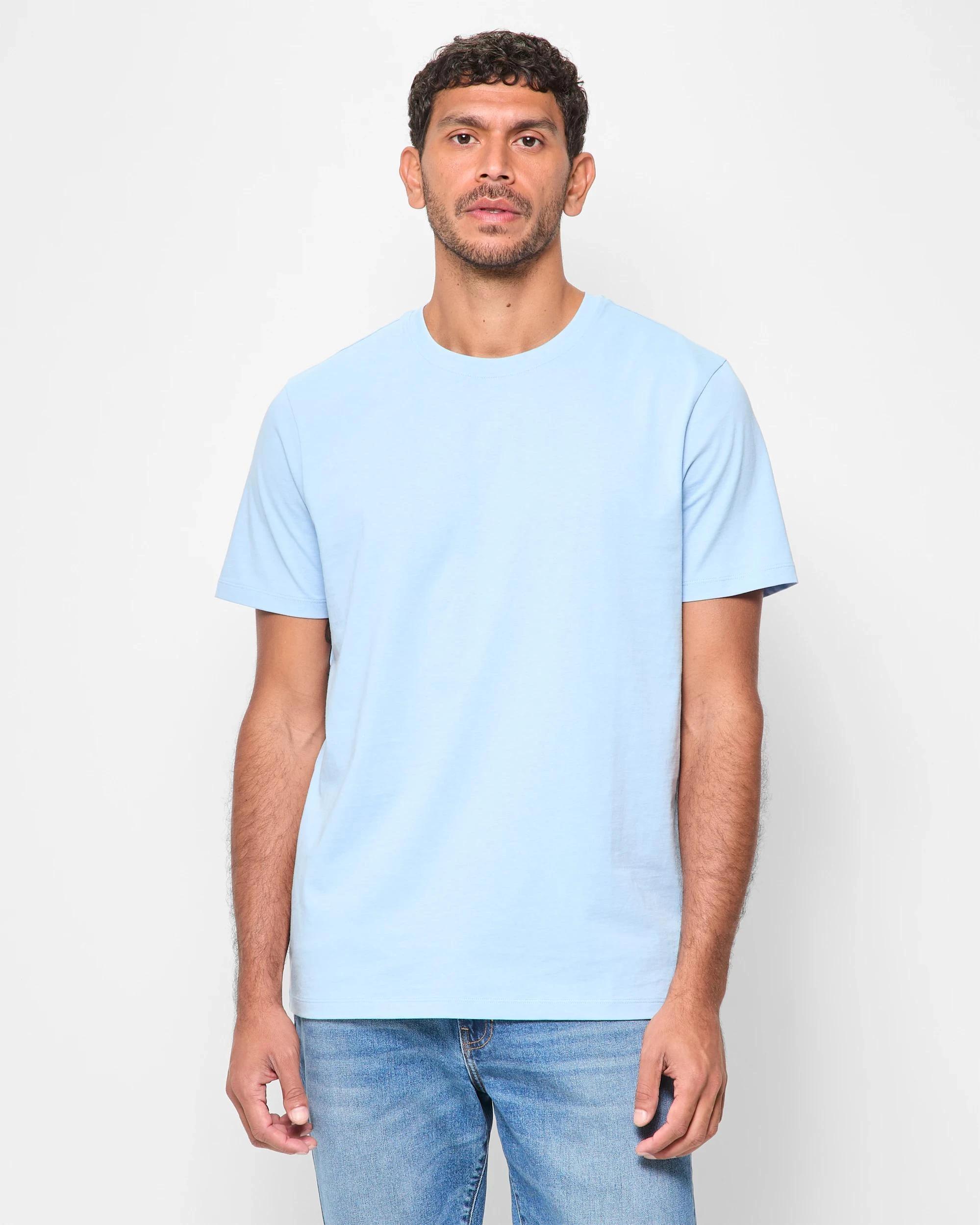 1 Target Australian Cotton Crew T-Shirt LIGHT BLUE, 1 of 5