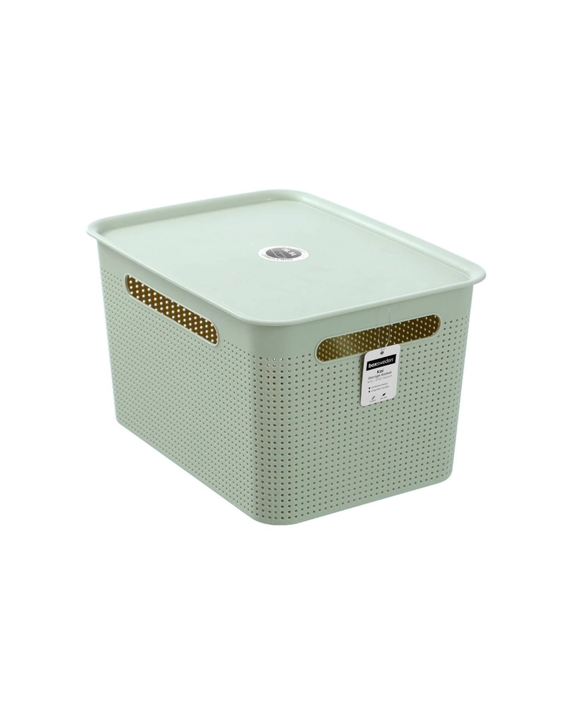 2 Boxsweden 6PK Koi Lidded Home Organiser Storage Container Basket 16.5L - Assorted, 2 of 7