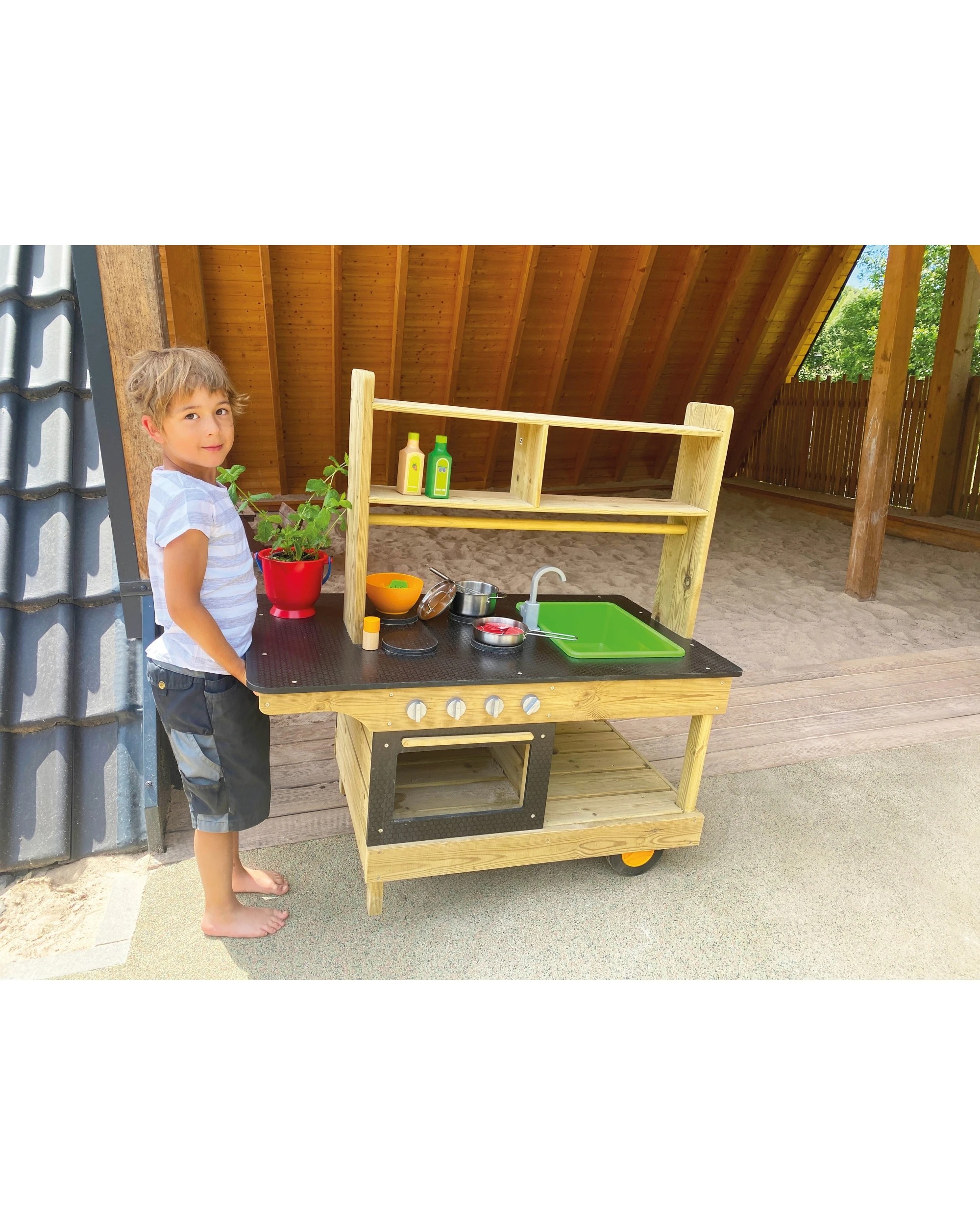2 Beleduc Mobile Outdoor Kitchen Mud Role Play Toy - Multi, 2 of 3
