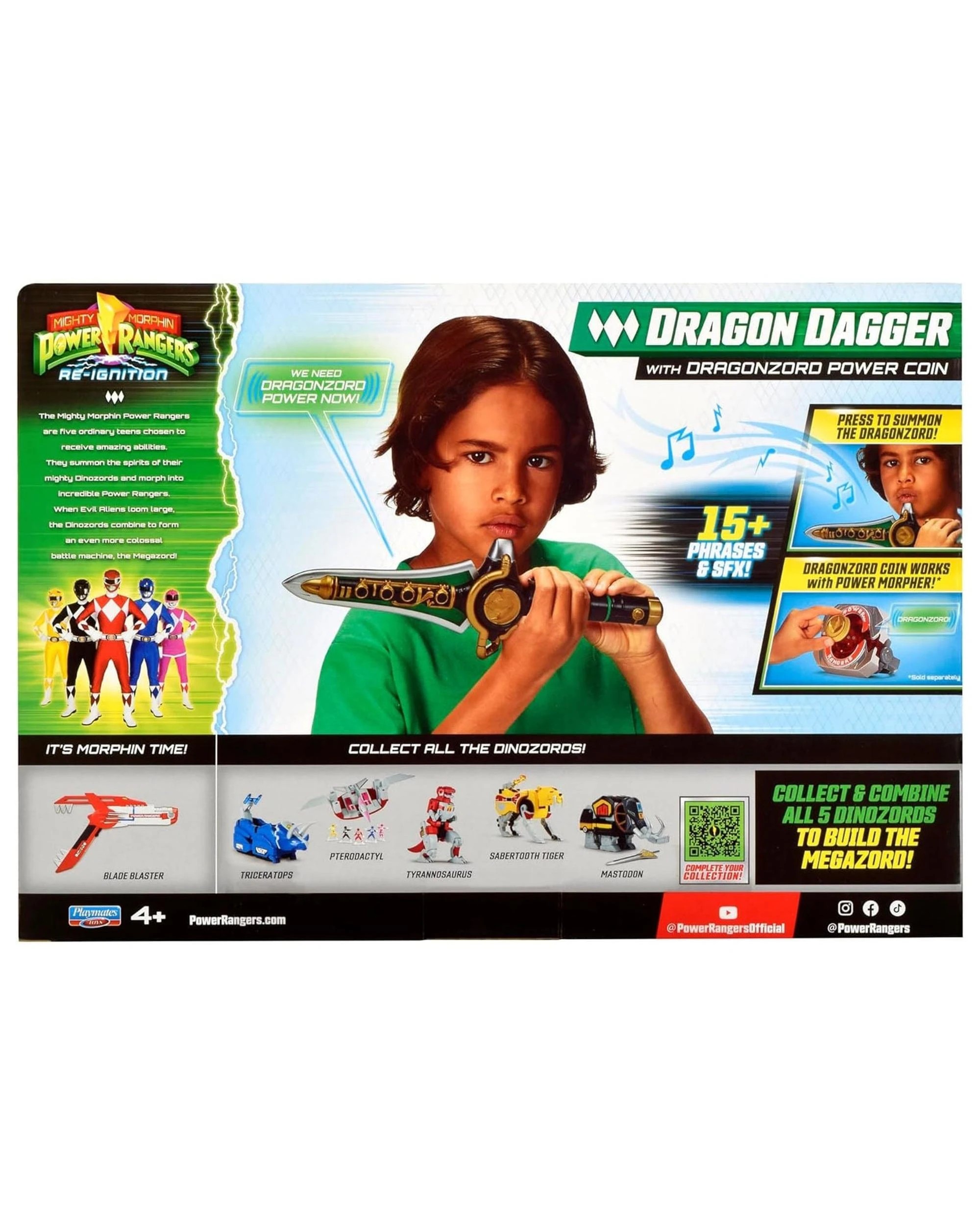 7 Power Rangers Re-Ignition Role Play Dragon Dagger with Dragonzord Power Coin, 7 of 7