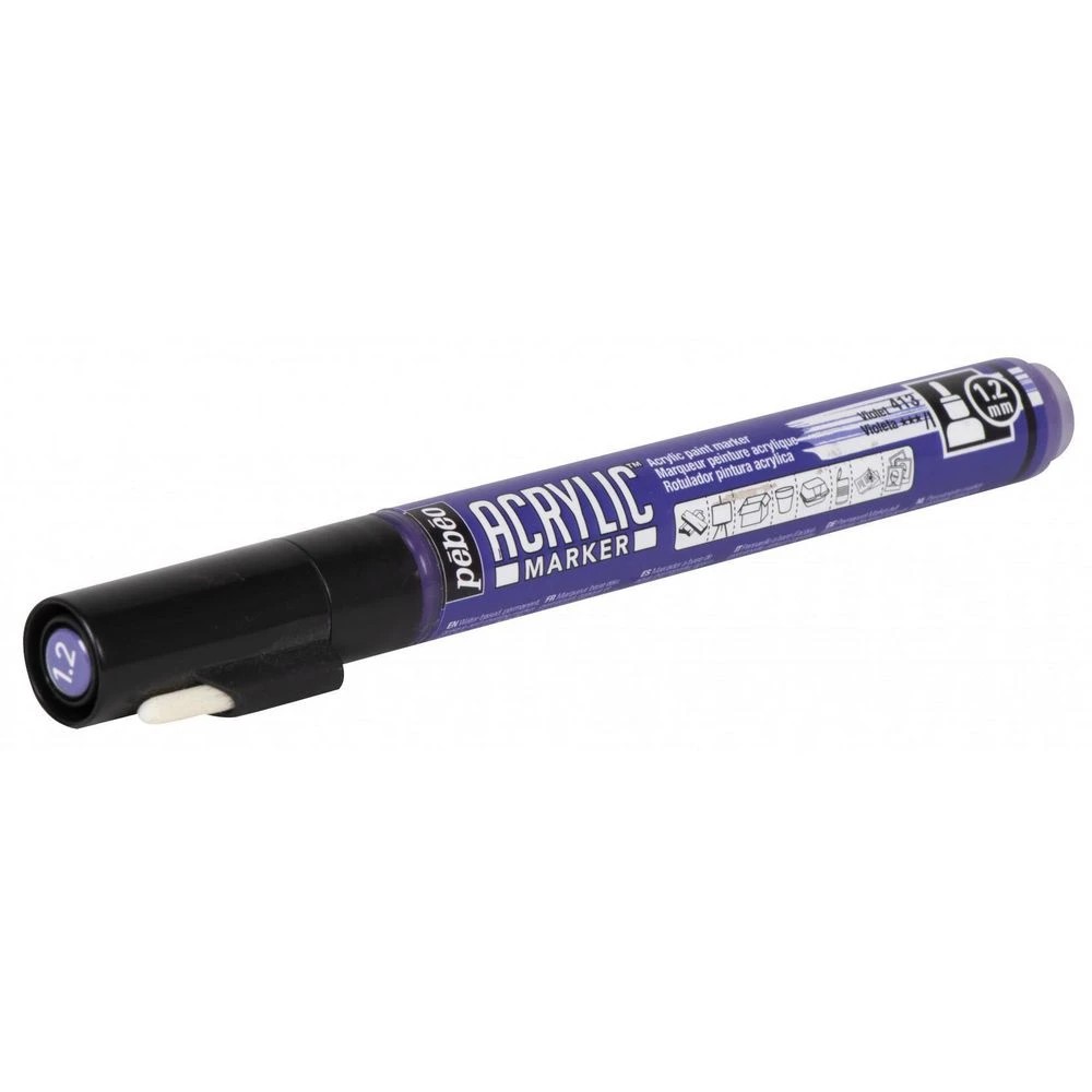 2 Pebeo Acrylic Paint Marker 1.2mm Violet, 2 of 3