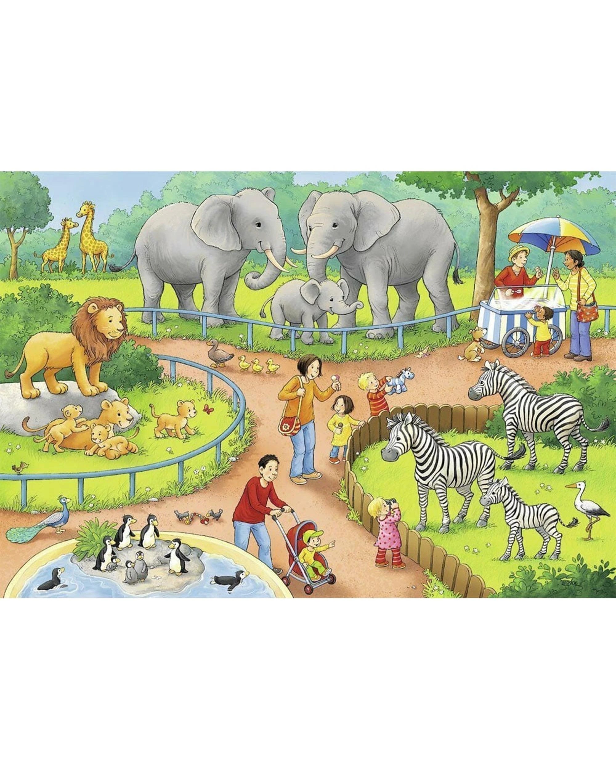 2 Ravensburger A Day at the Zoo 2x24 Piece Jigsaw Puzzles, 2 of 3