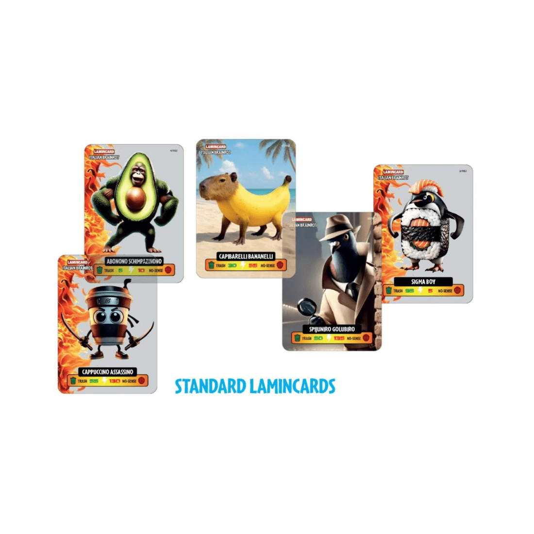 5 Diramix Lamincard Italian Brainrot Collectable Cards Box, 5 of 6