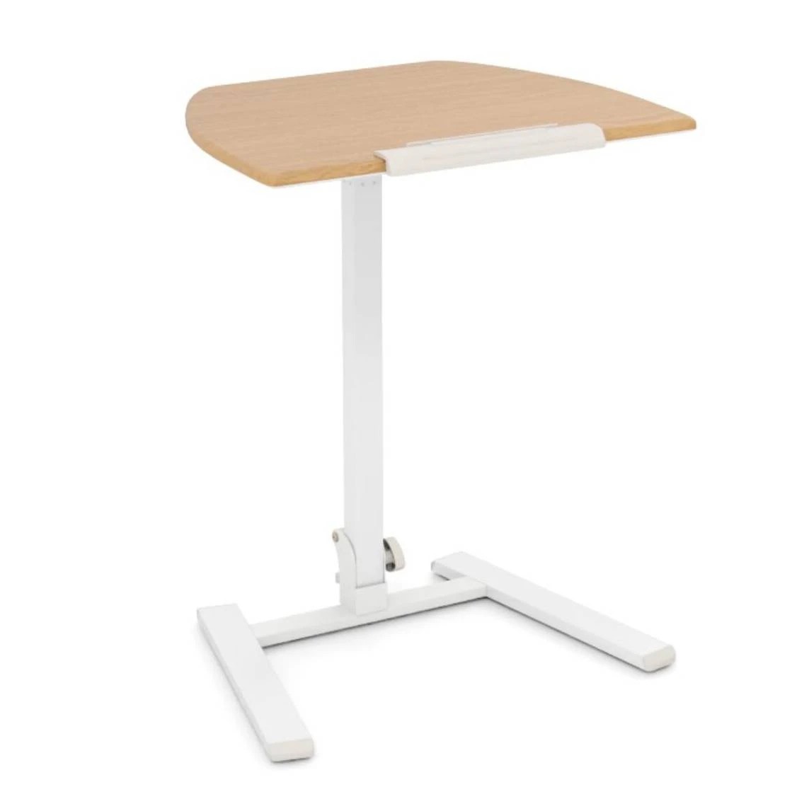 1 Costway Foldable Mobile Standing Desk Height Adjustable Computer Desk w/Tiltable Tabletop, 1 of 4