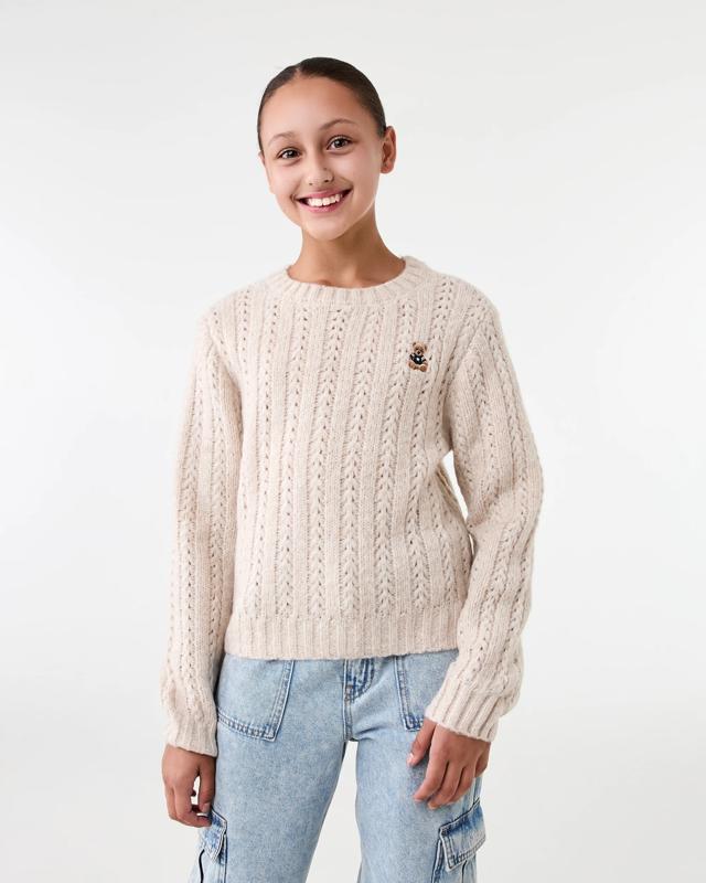 Cable Bear Crew Knit Sweats