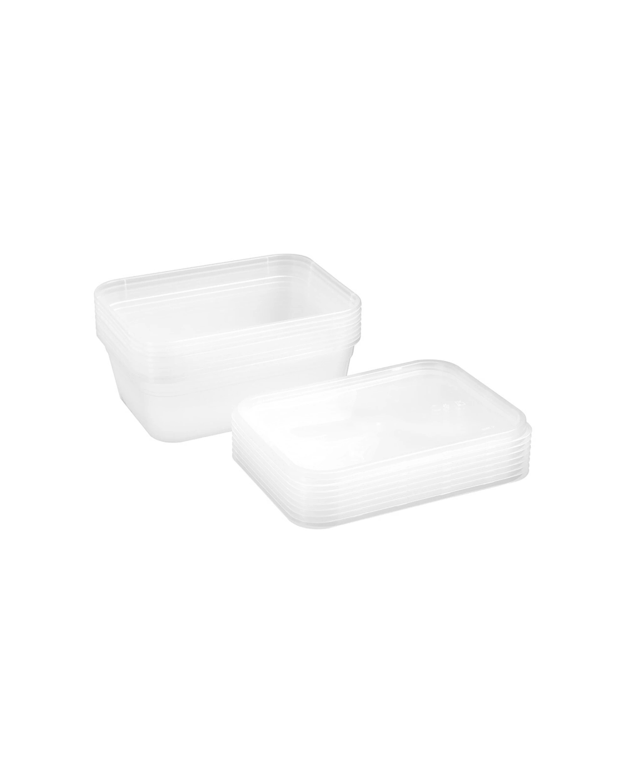 4 Lemon & Lime 2x 8PK Reusable 2L Rectangle Food Container With Lid Set - Clear, 4 of 7