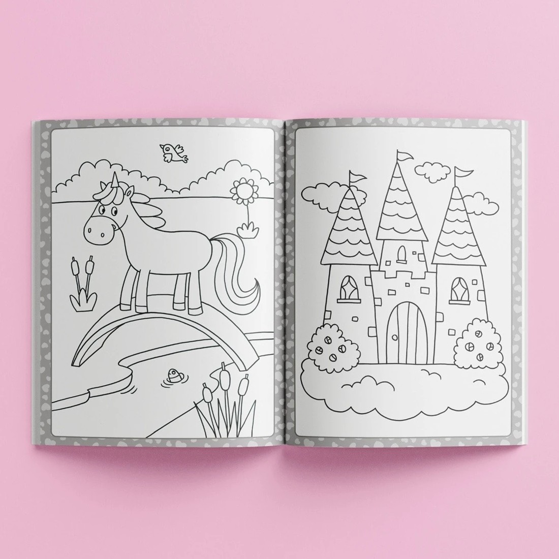 2 Mega Colouring Unicorns by Hannah Wood - Book, 2 of 4
