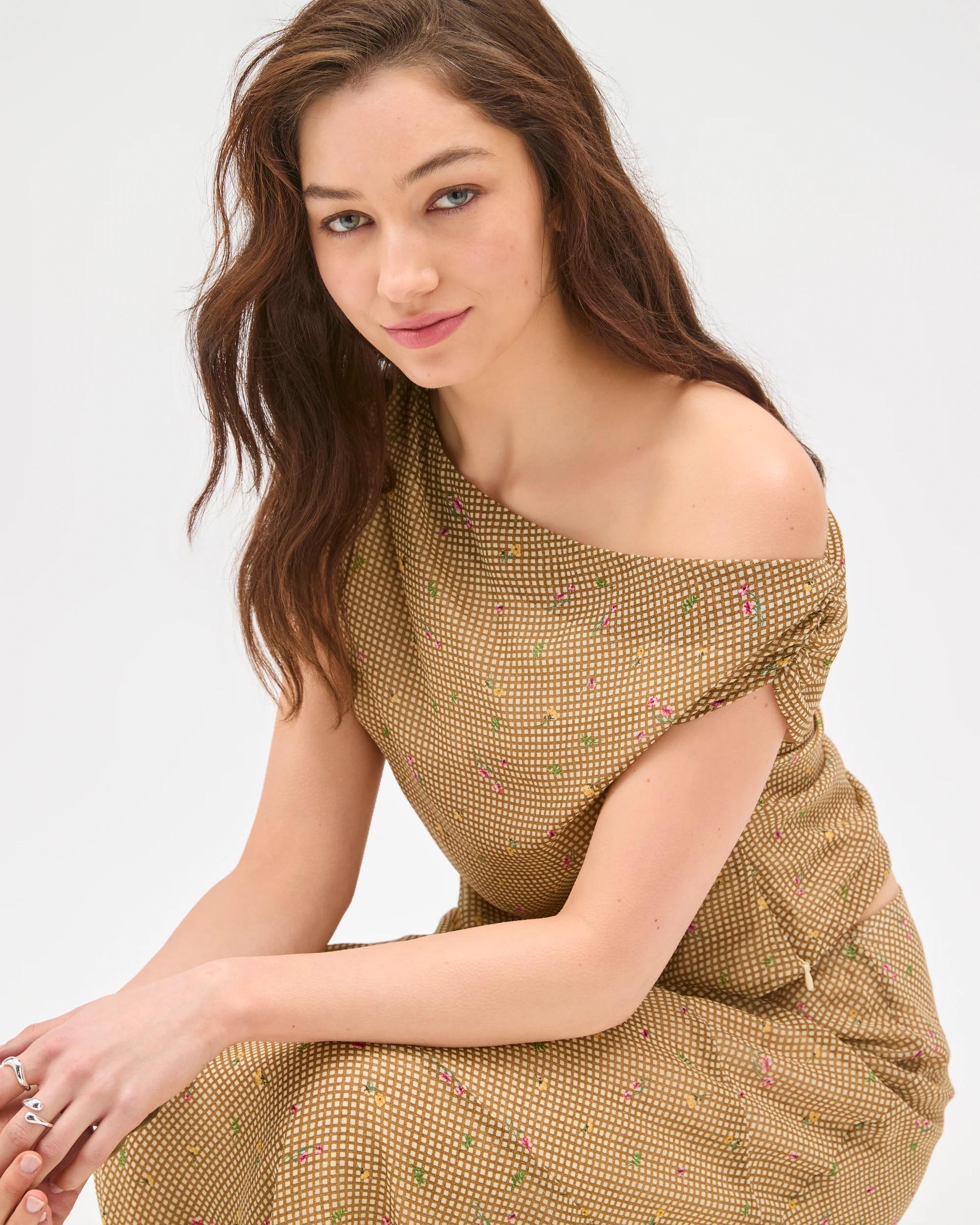 6 Lily Loves Off Shoulder Top GINGHAM DITSY, 6 of 7