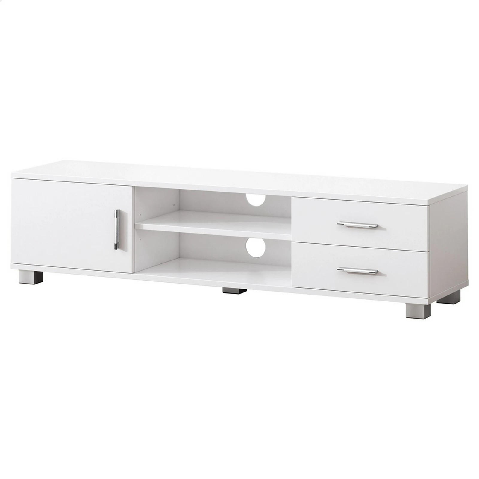 1 Alfordson Entertainment Unit TV Cabinet Stand 120cm Storage Drawer - White, 1 of 9