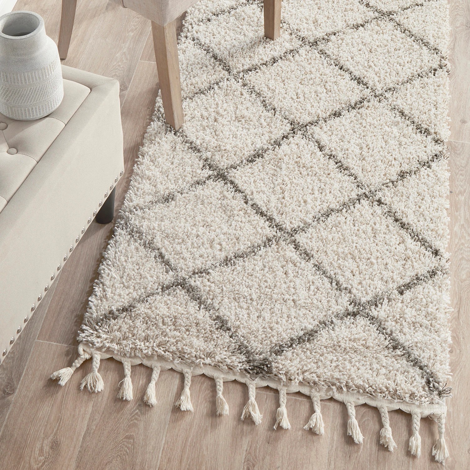 2 Common Ground Rugs Amber 22 400x80cm Runner - Large Pet Friendly Power Loomed Rug - Natural, 2 of 7