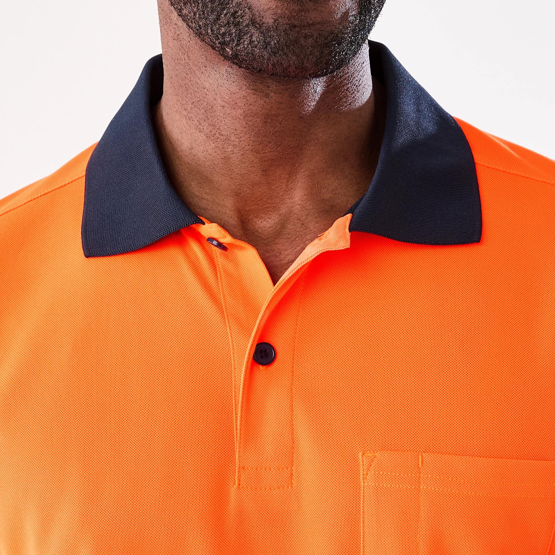 5 Workwear Short Sleeve Hi-Visibility Cool Polo Shirt SAFETY ORANGE, 5 of 8