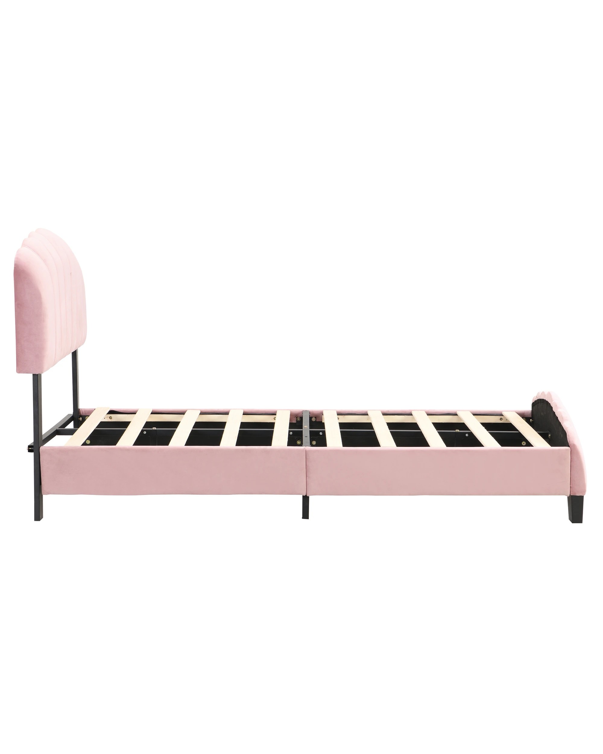5 IHOMDEC BEF04 Single Kid's Bed Frame - Pink - Pink, 5 of 10