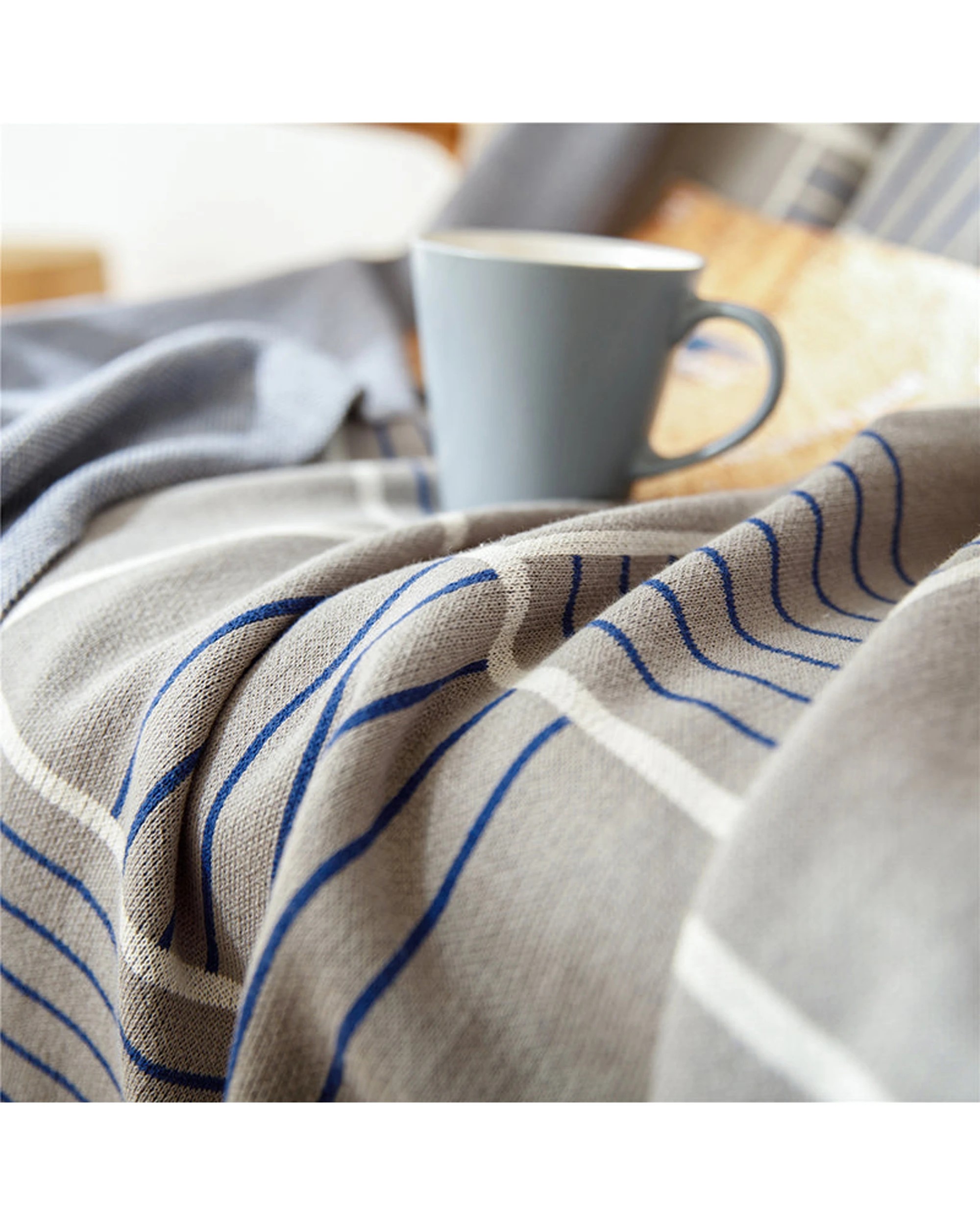 8 Cotton More Cotton Knitted Blanket Chekcer 130x180cm - Multi, 8 of 8