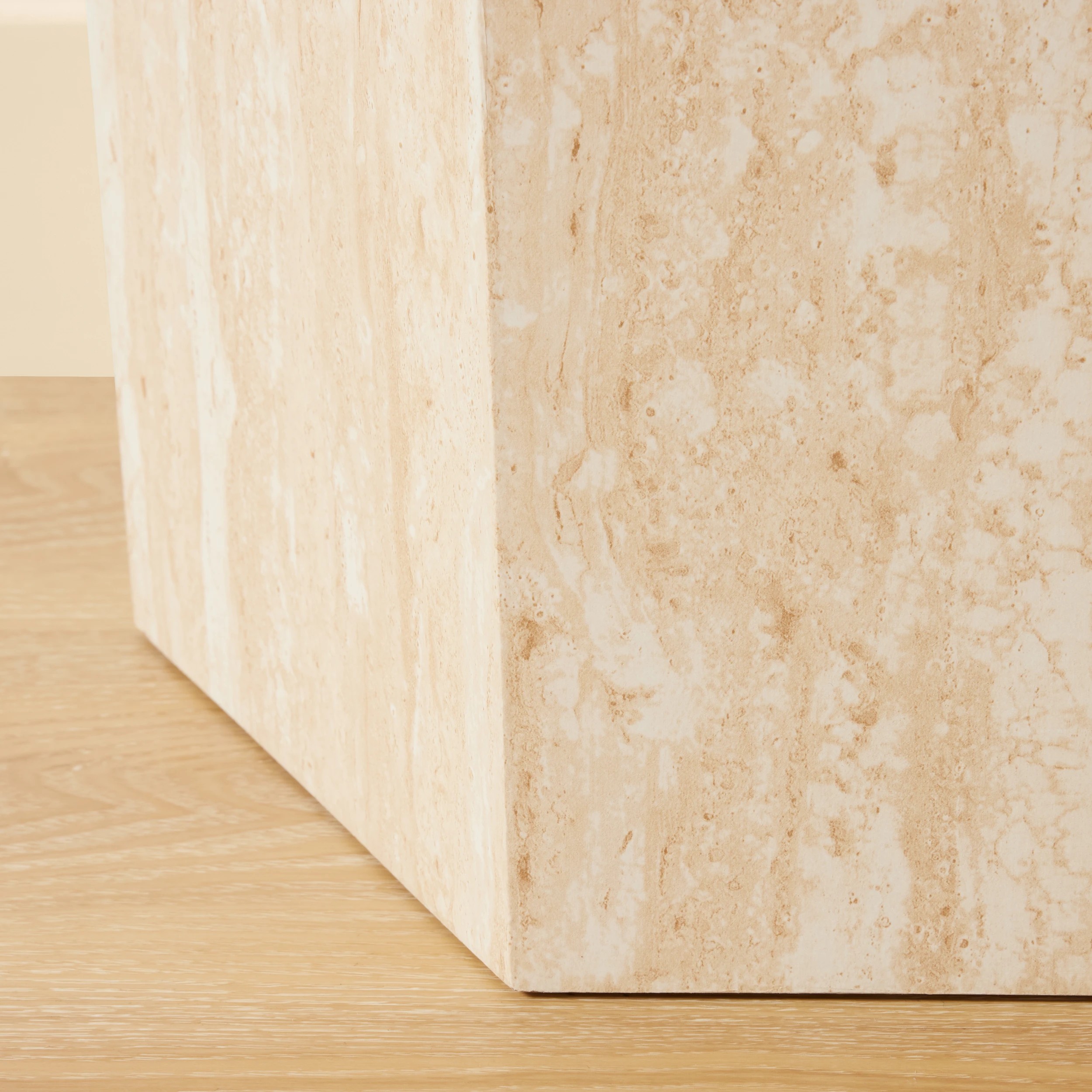 5 Travertine Look Side Table, 5 of 5