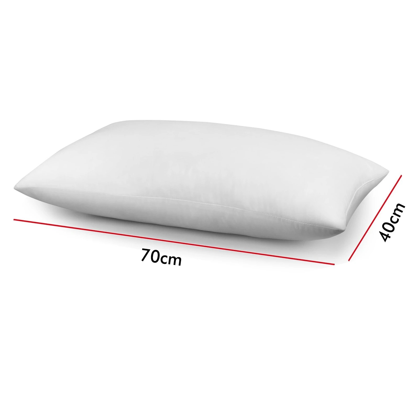 6 Starry Eucalypt 2x Microfibre Pillows Hotel Quality Twin Pack Soft Bed - White, 6 of 6