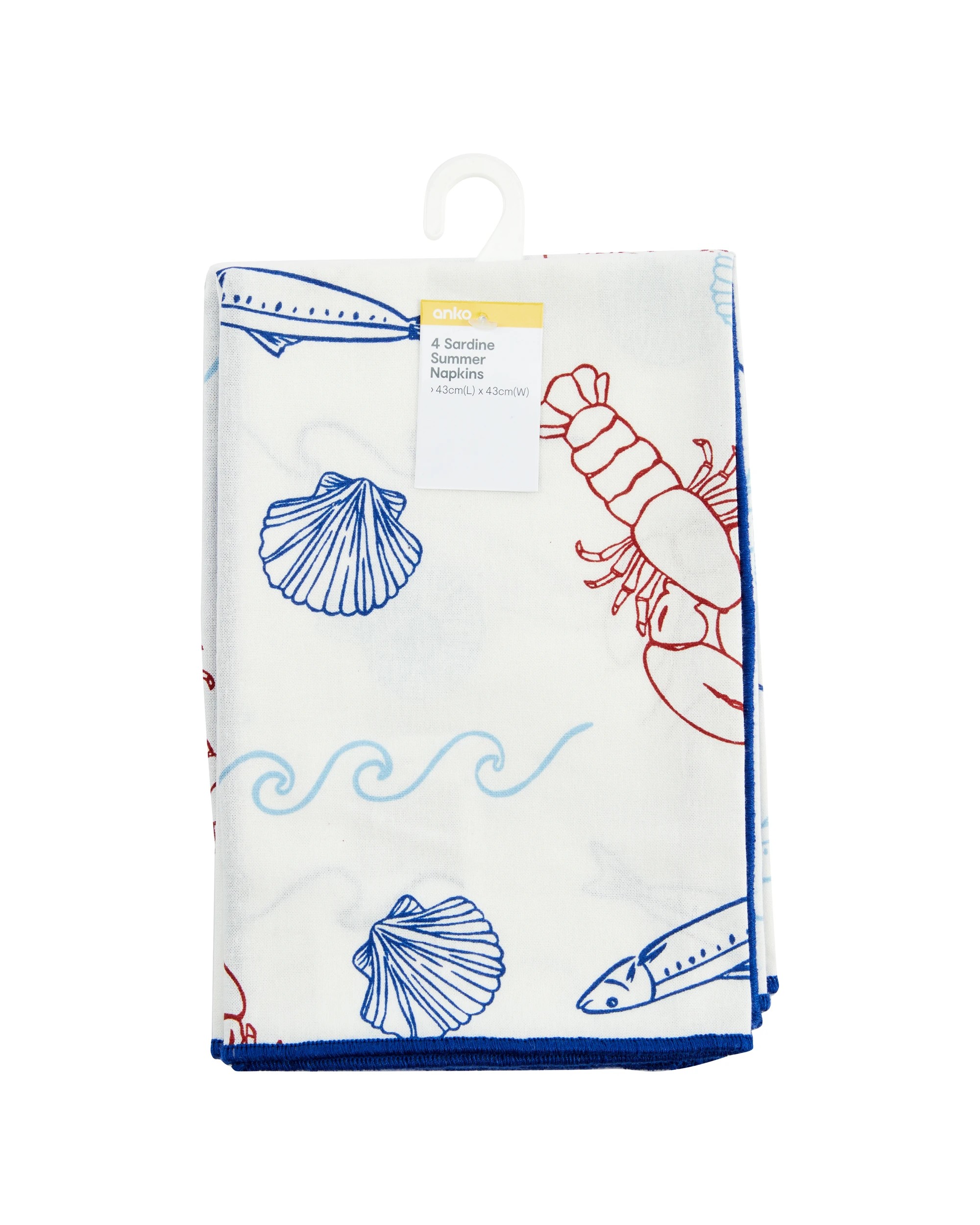 4 4 Pack Sardine Summer Napkins, 4 of 4