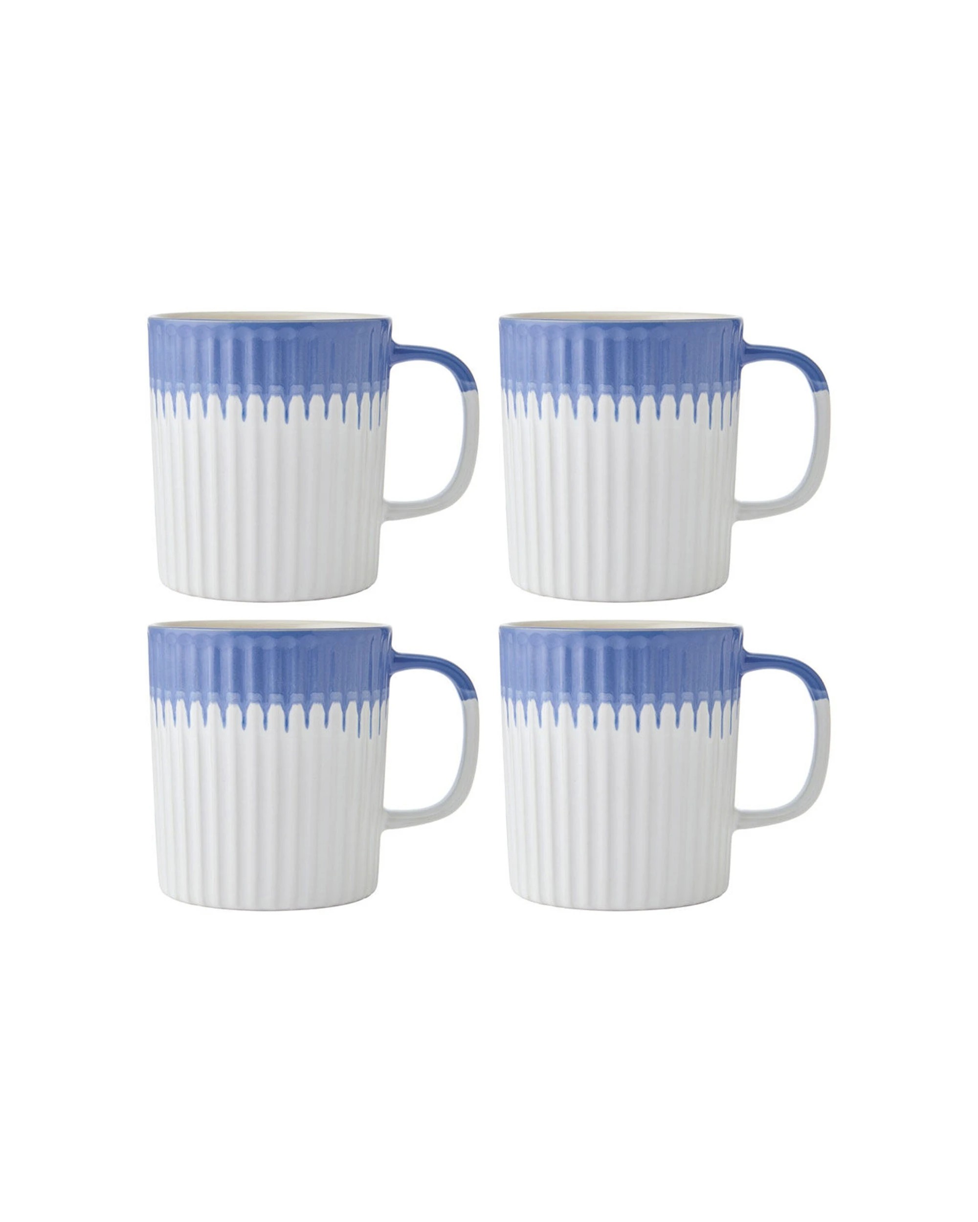 1 Mikasa 4PK Textured Coffee Mug Cup Stoneware 410ml - Multi, 1 of 8