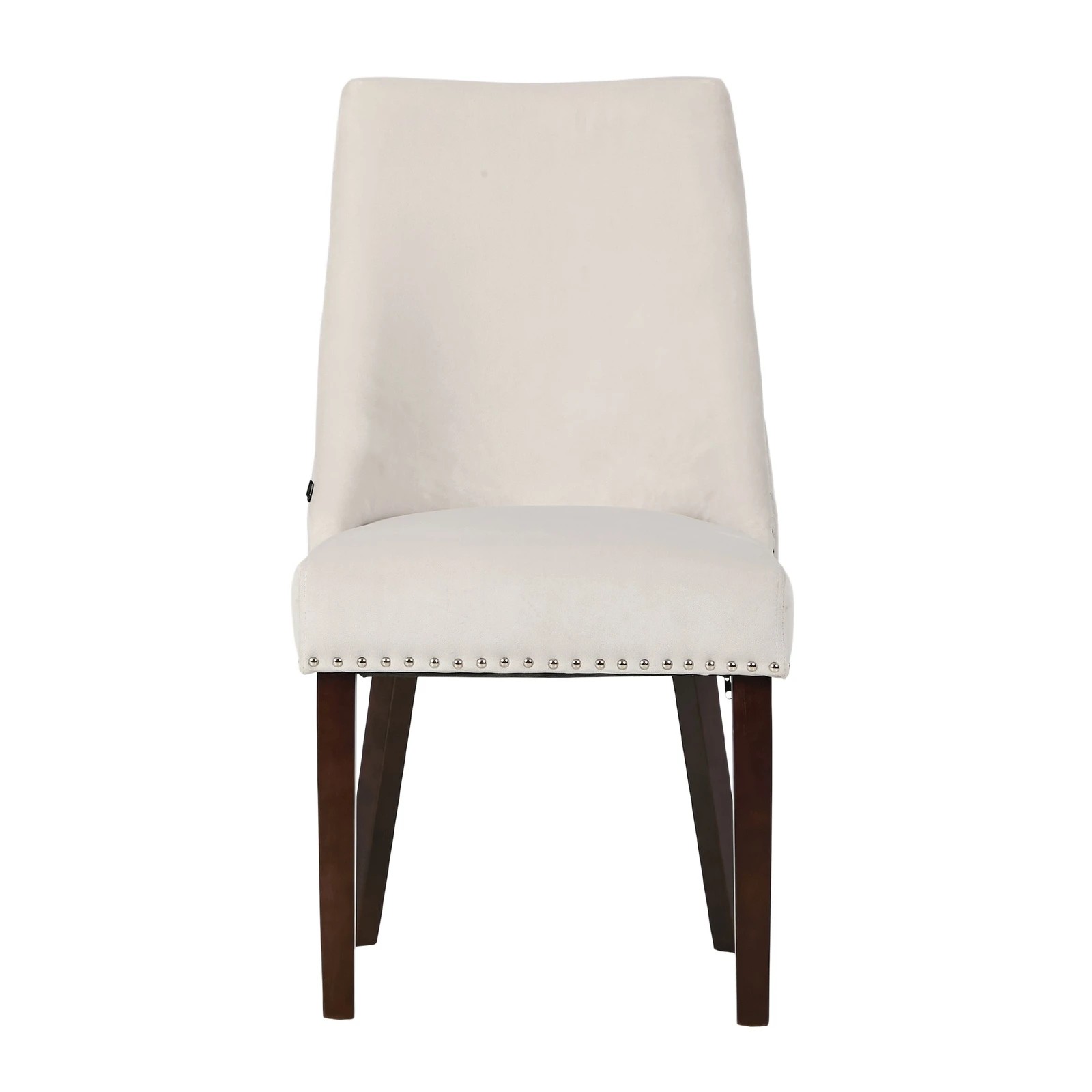 6 Oikiture 2PCs Velvet Dining Chair Kitchen Padded Seat Winglet Design - Beige, 6 of 9