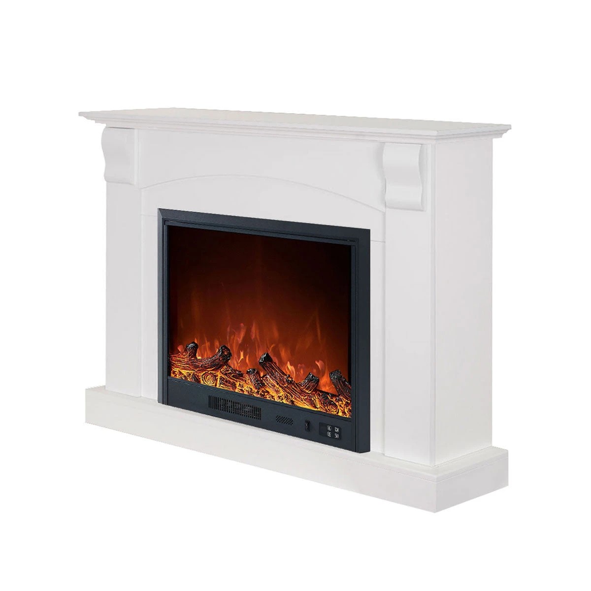 5 Moda Living Ascot Electric Fireplace Heater White Mantel Suite with Orion Insert - White, 5 of 10