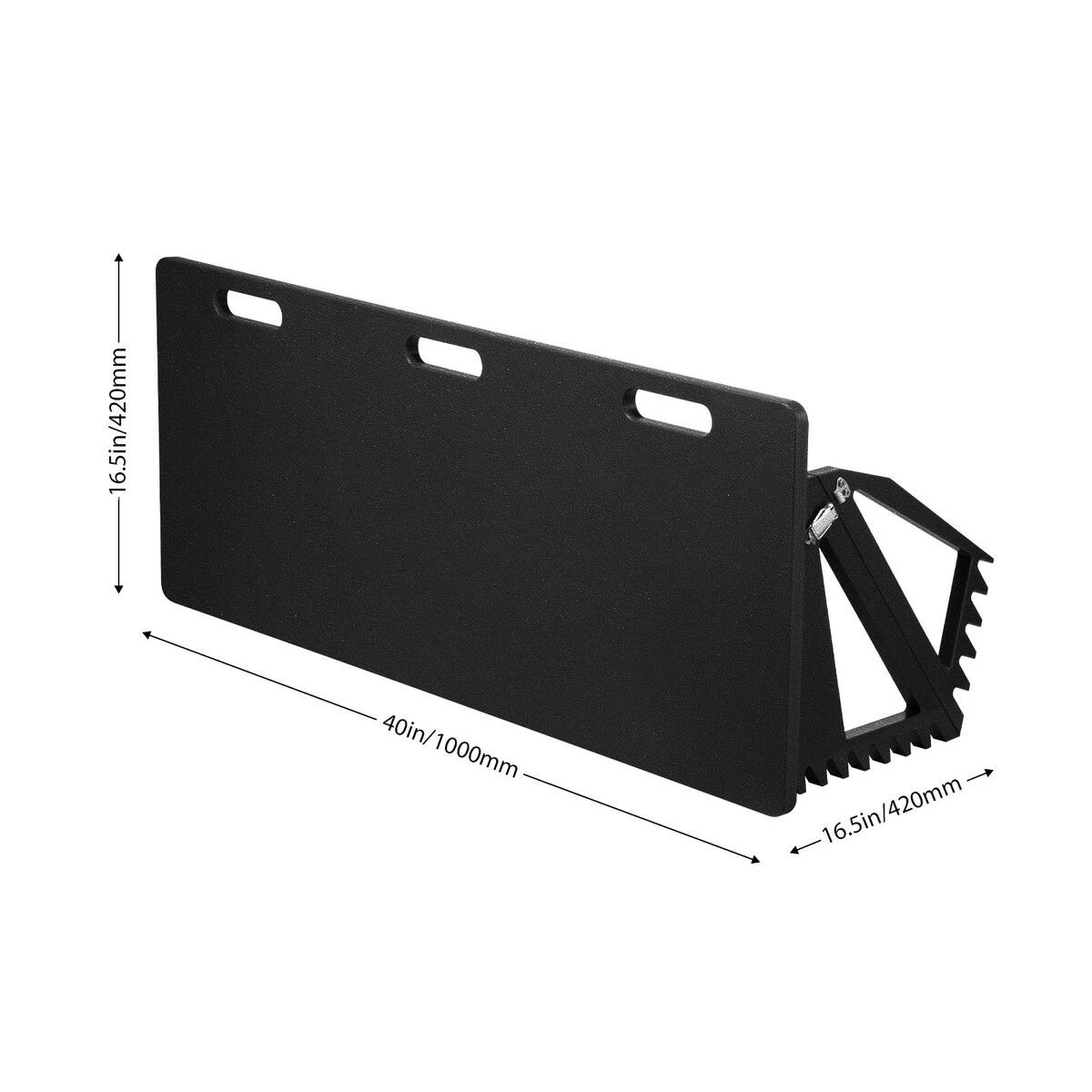 2 AUSWAY Soccer Rebounder Board 100x42cm Football Rebound Wall with 3 Adjustable Angles for Passing Shooting, 2 of 7