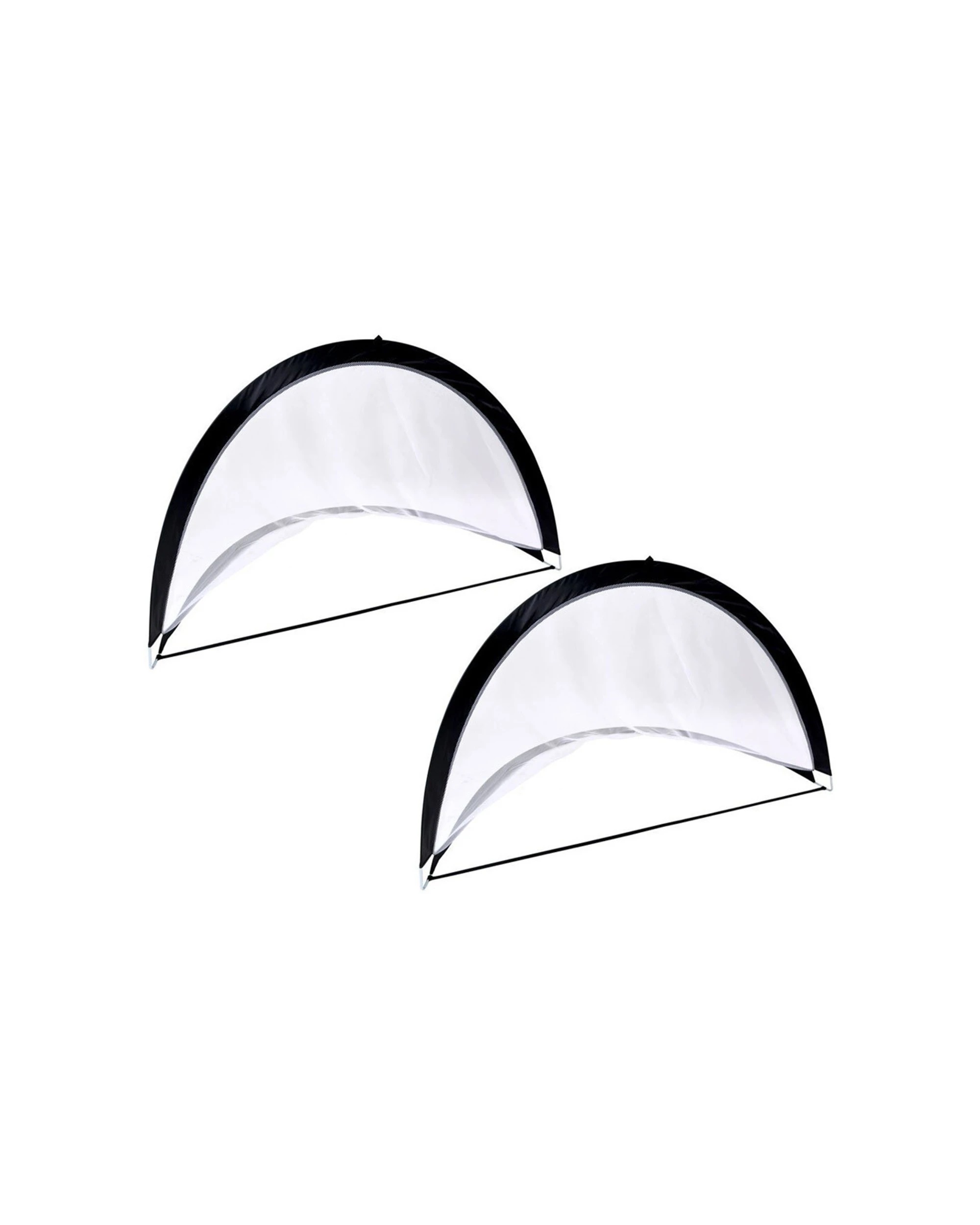 1 Regent Big Size Pop Up Soccer Goals 122cm Set of 2 With Carry Bag Stakes - White, 1 of 2