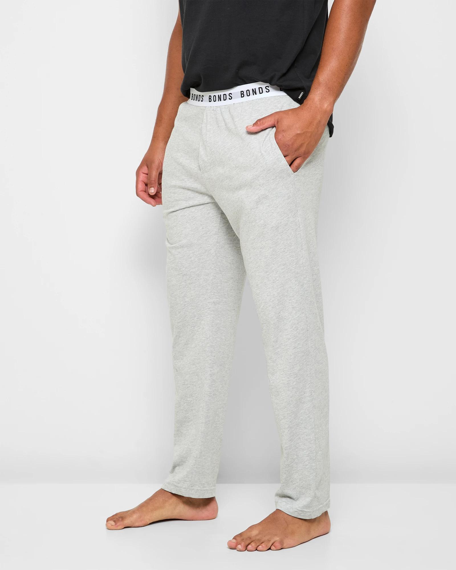 3 Australian Cotton Sleep Pants - Bonds GREY MARLE, 3 of 5