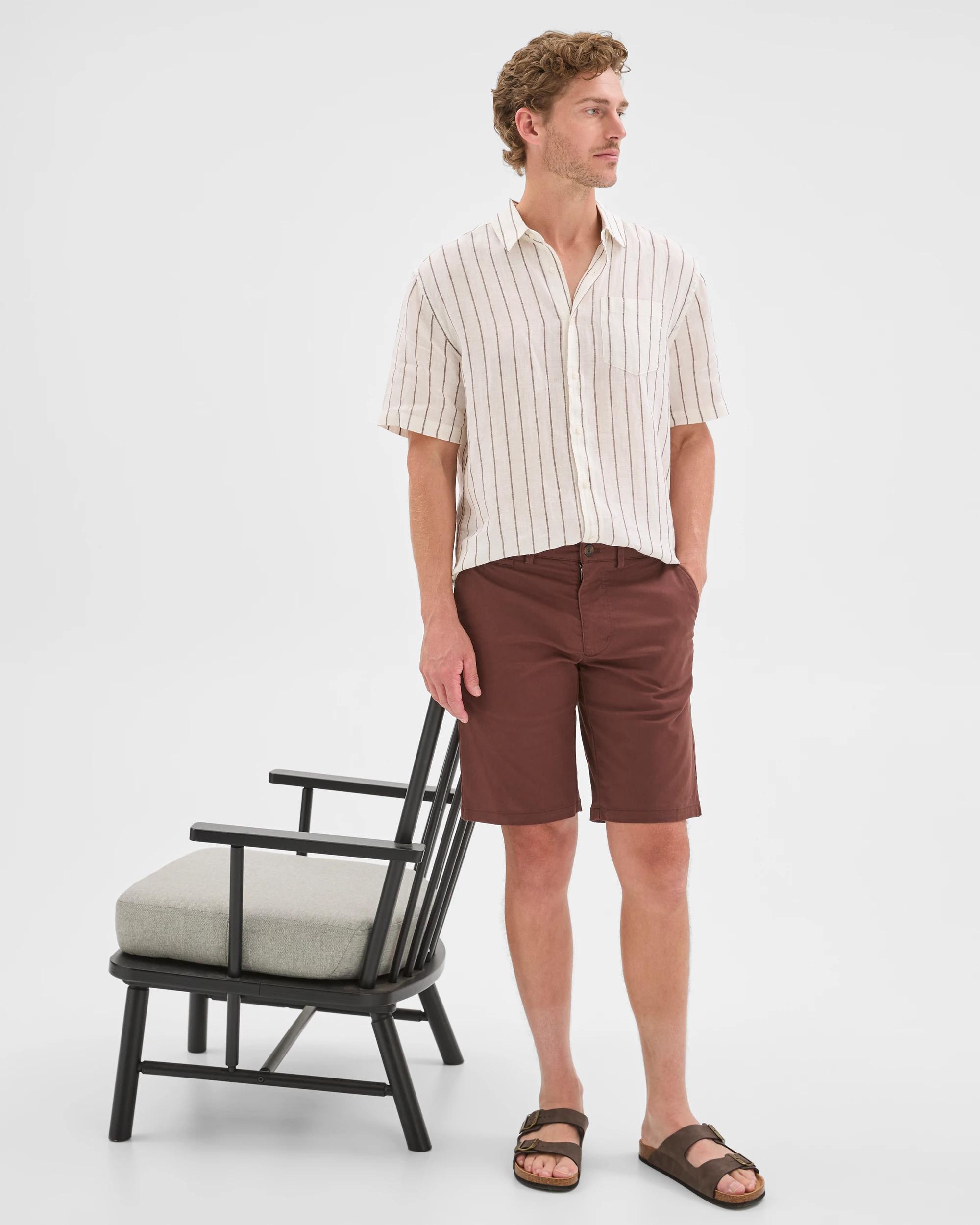 4 Target Australian Cotton Regular Stretch Chino Shorts BROWN STONE, 4 of 6