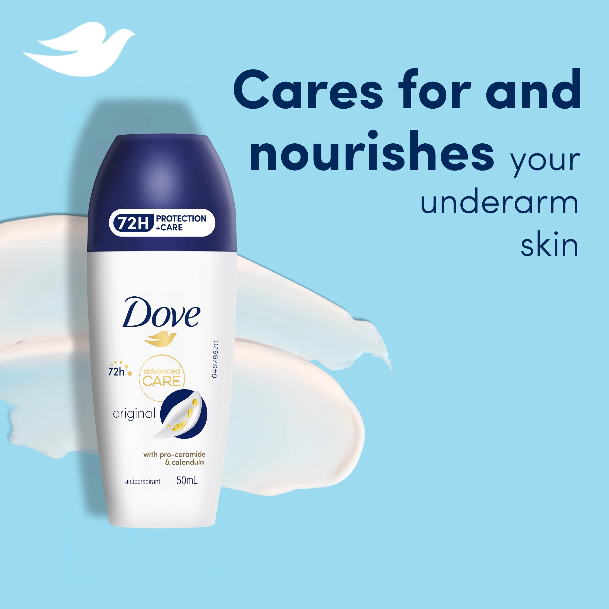 4 Dove Advanced Care Original Antiperspirant Deodorant Roll-On 50ml - Pro-Ceramide and Calendula, 4 of 6