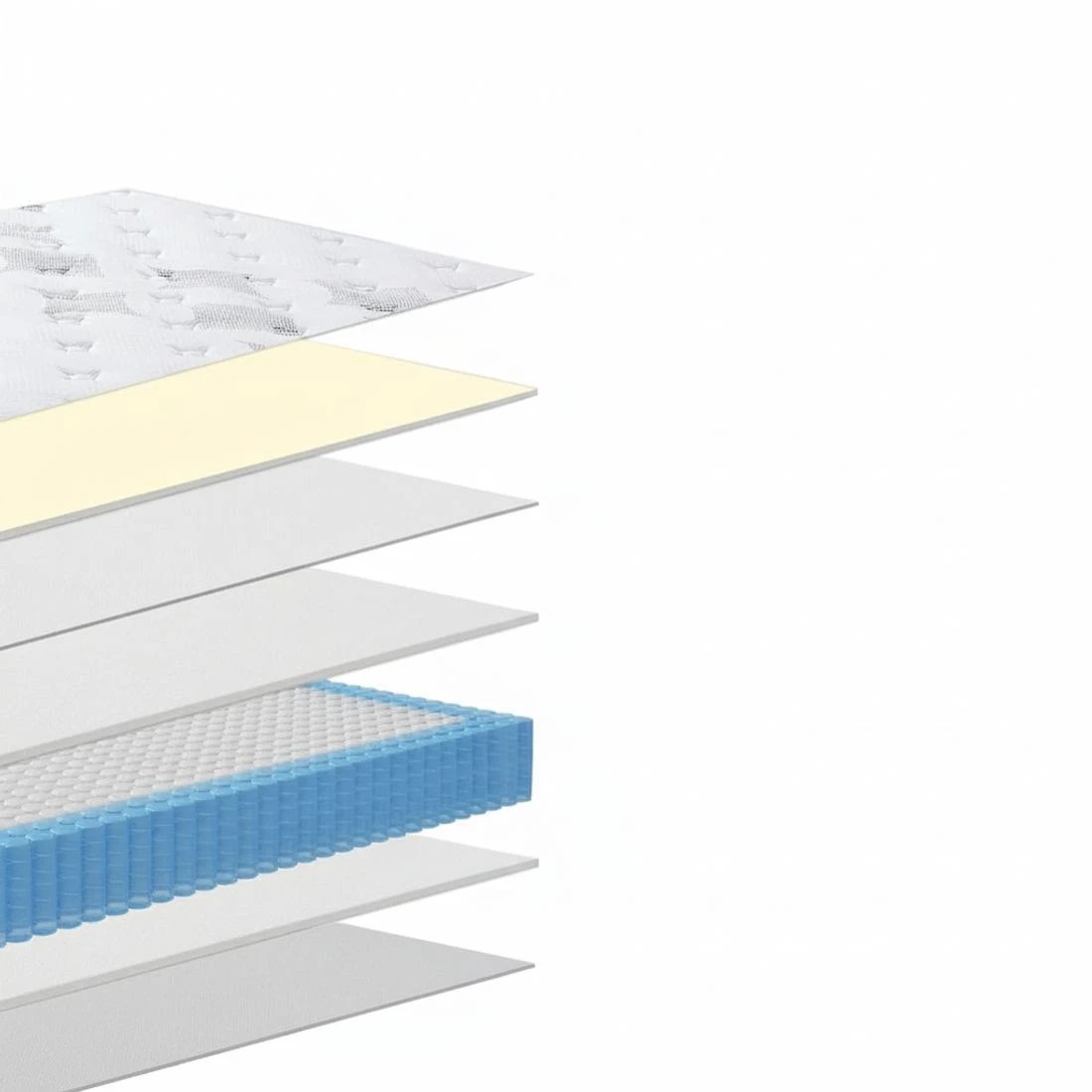 6 25cm Giselle Mattress Queen Bed Pocket Spring Mattresses - Queen Bed - White, 6 of 7