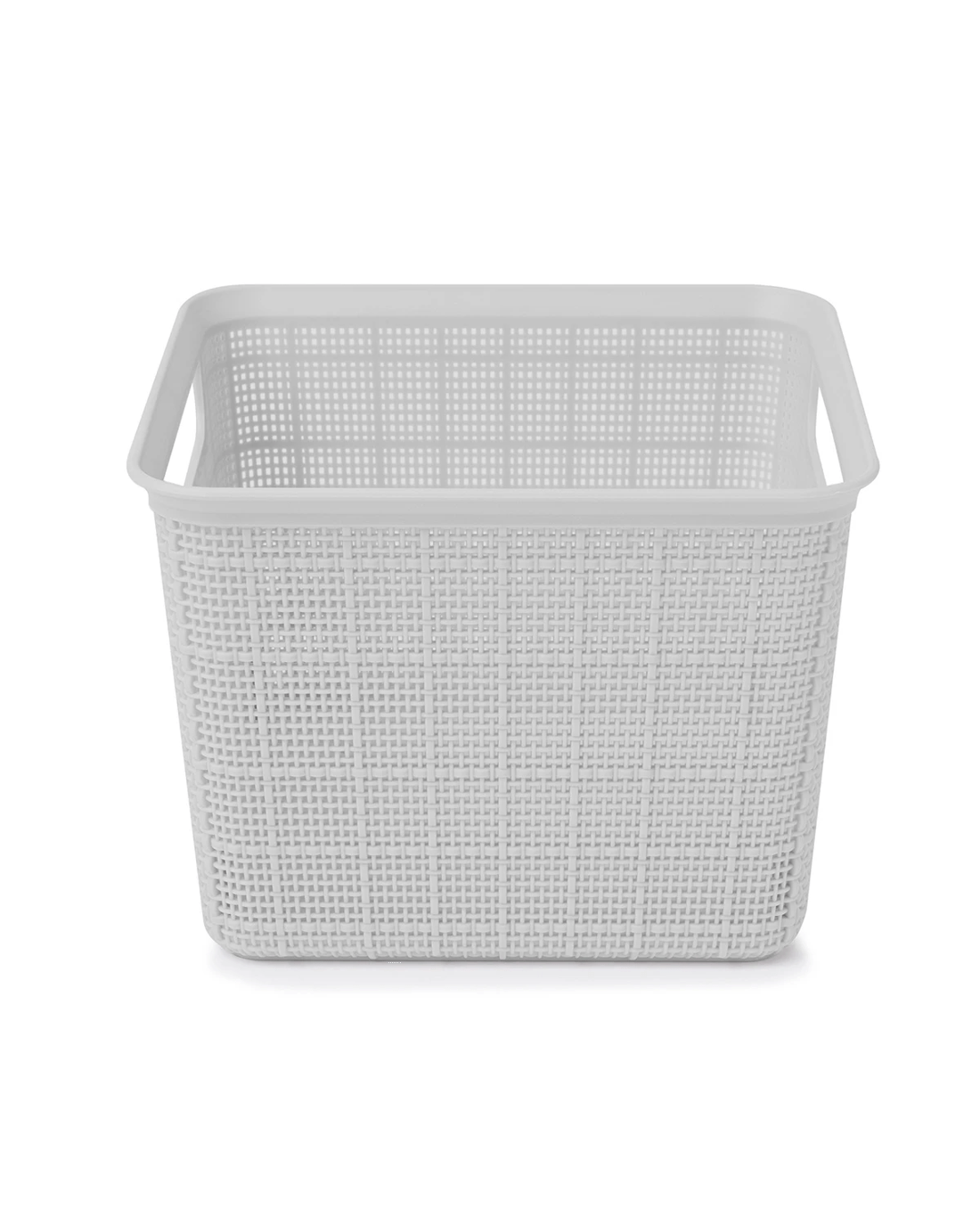 5 3.5L Square Linen Weave Basket - Grey, 5 of 7