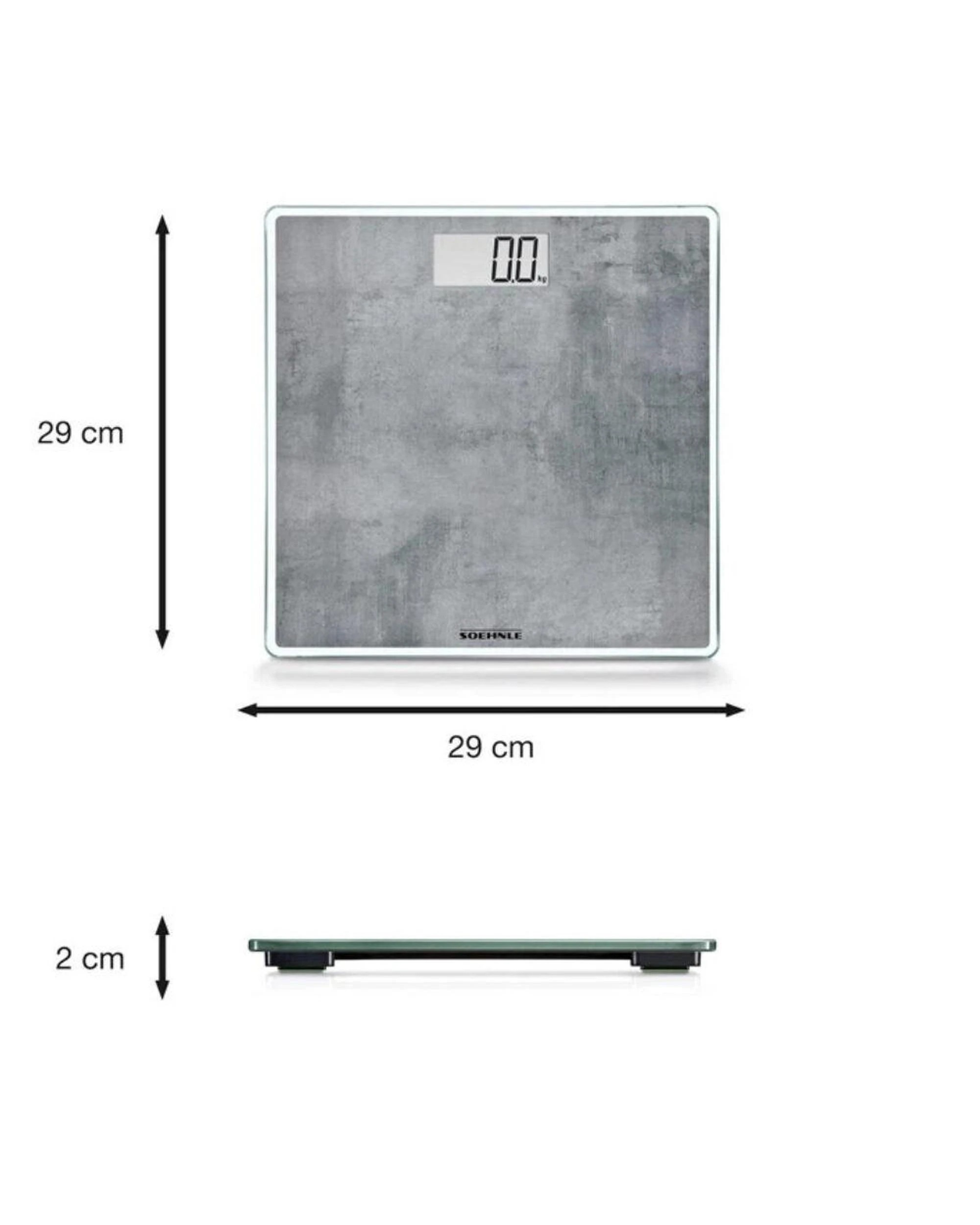2 Soehnle Style Sense Compact 180kg Capacity 300 Body Scale  Concrete S63882, 2 of 6