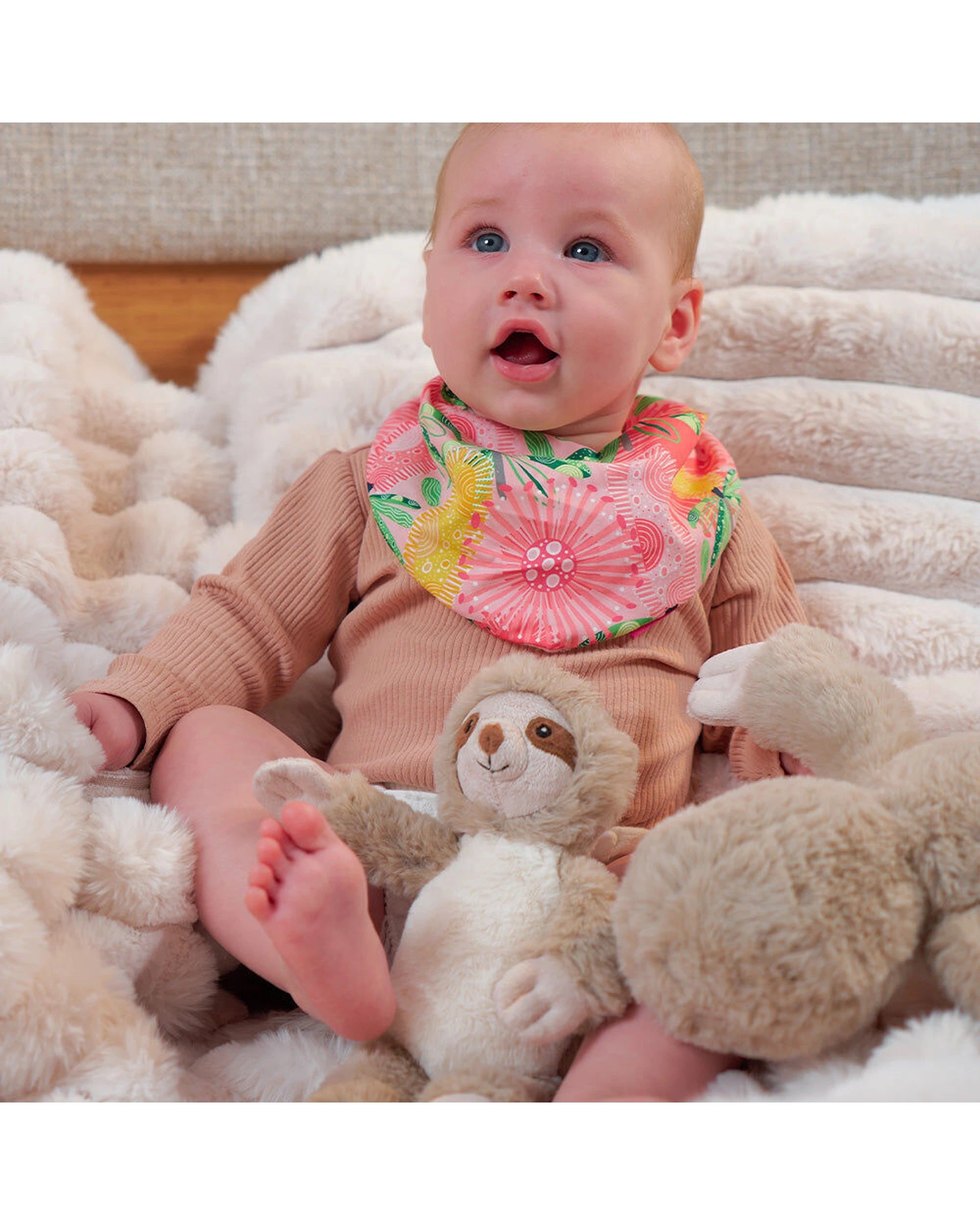 2 Annabel Trends Plushie Pals Soft Plush Toy Babies 25cm Sloth - Brown, 2 of 2