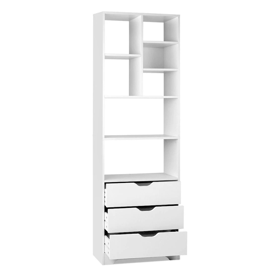 3 Artiss Bookshelf with Drawers - White, 3 of 8