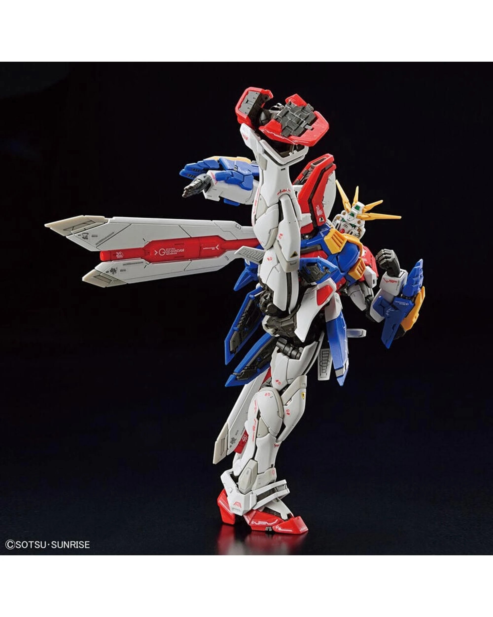 8 Bandai Gundam Real Grade God Gundam Domon Kassu's Use Mobile Fighter 1/144 Scale Model Kit, 8 of 10