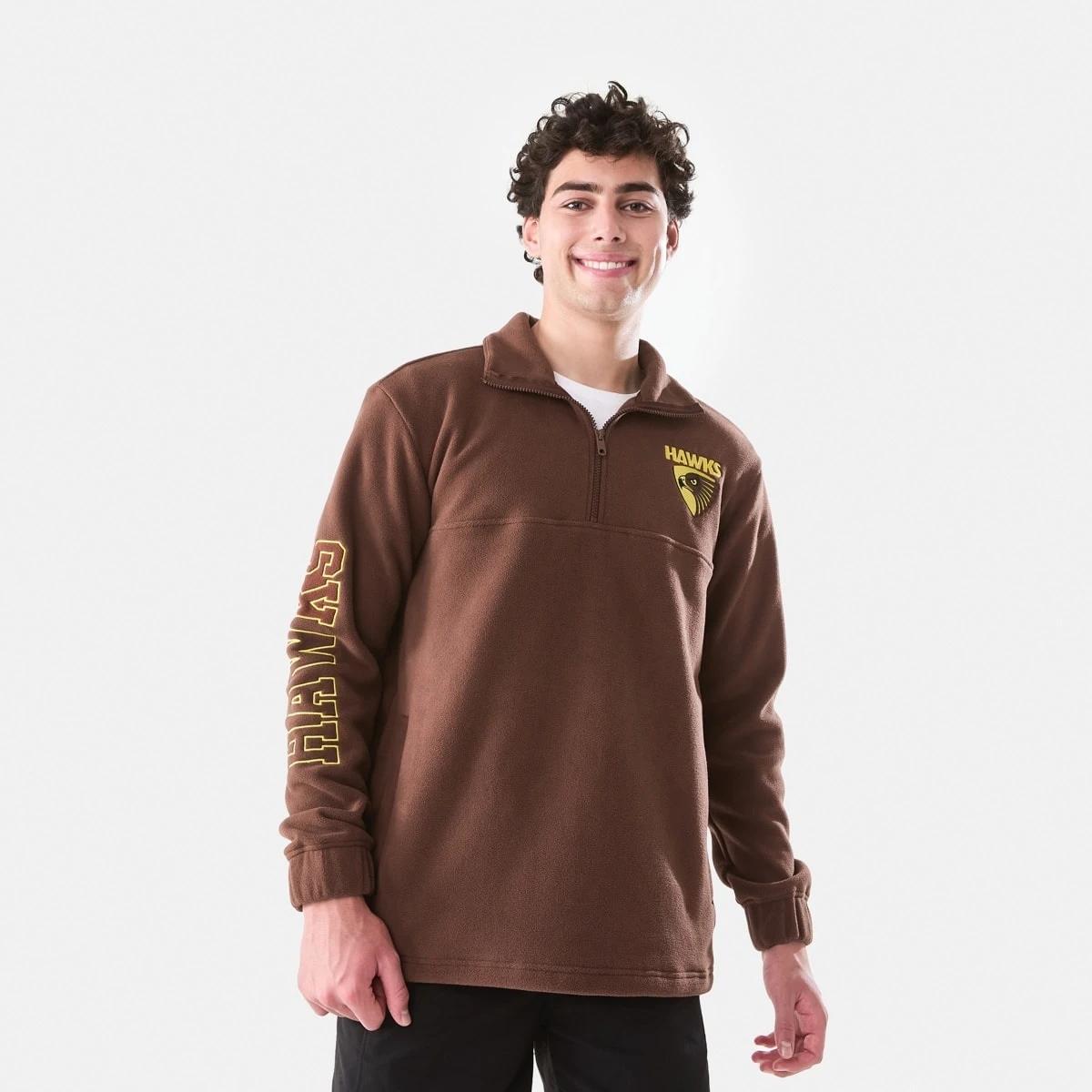 2 Official AFL Adult Polar Fleece Top Hawthorn, 2 of 9