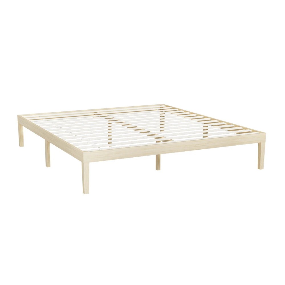 1 Artiss Bed Frame King Size Wooden Bed Base BRUNO - Natural, 1 of 6