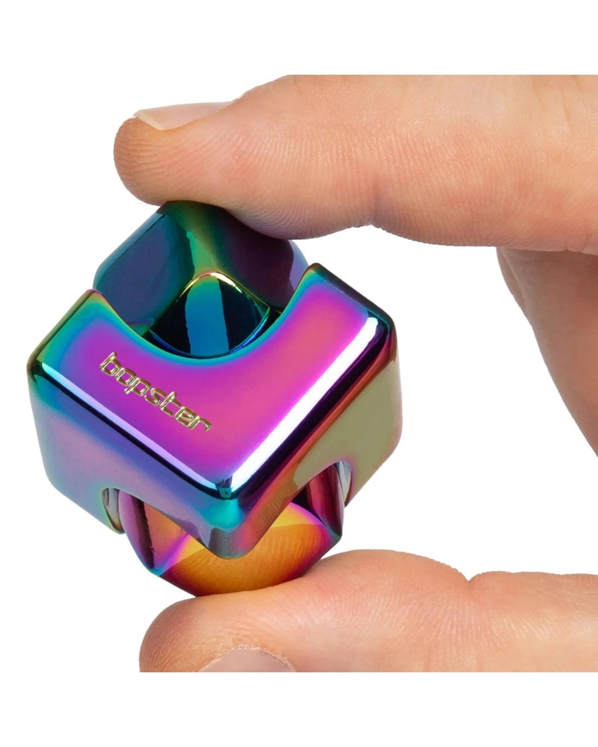 6 Bopster Fidget Cube Spinner - Multicolour Metallic - Multi, 6 of 6