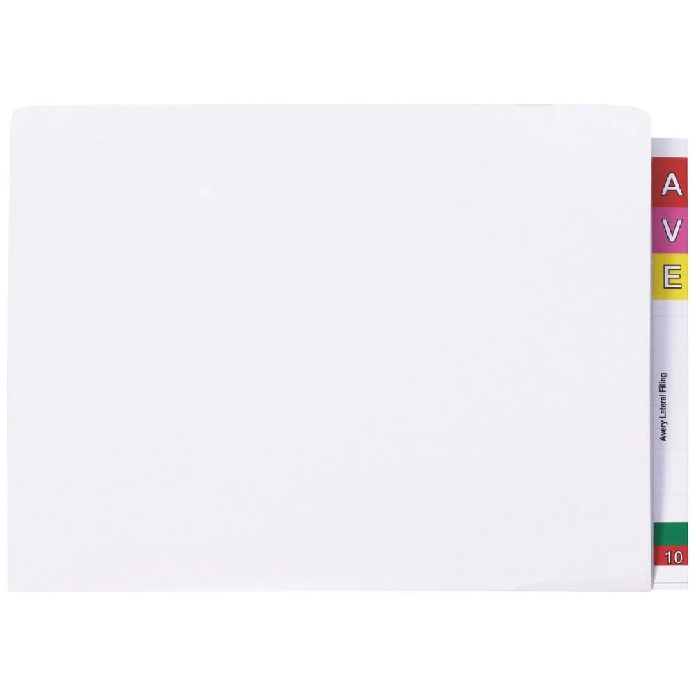 1 Avery Foolscap Lateral File White 15 Pack, 1 of 4