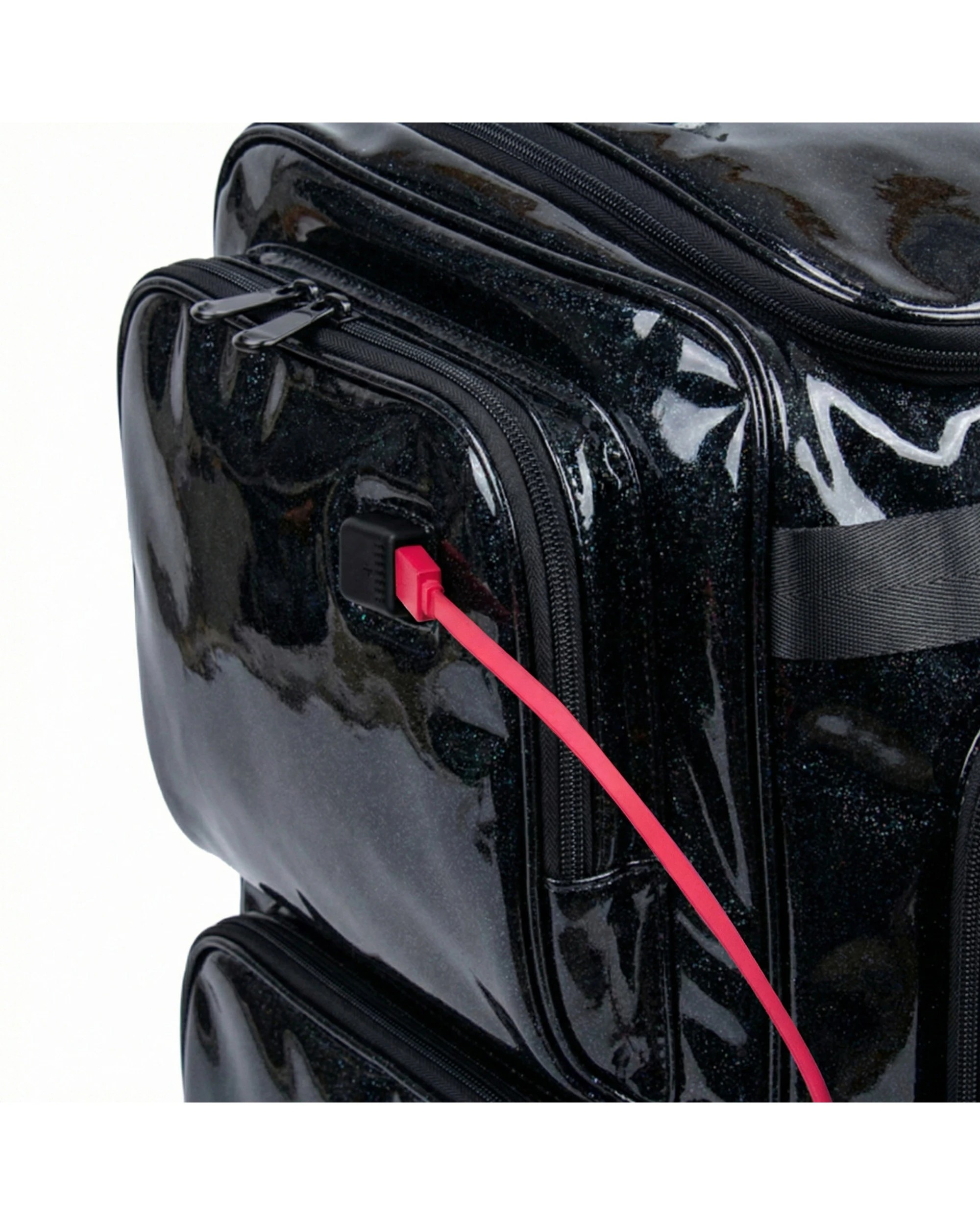 5 Advwin 26" Rolling Dance Bag with Garment Rack Sparkling - Black, 5 of 7