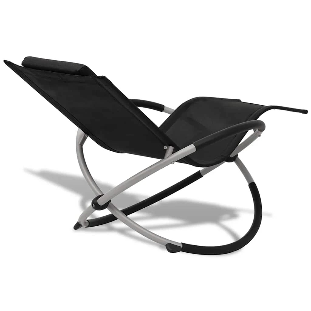 4 vidaXL Sun lounger Foldable - Black, 4 of 8