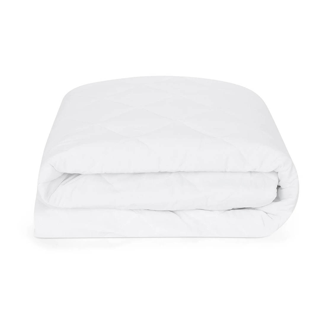 2 Cotton Top Fitted Mattress Protector - King Bed, White, 2 of 4