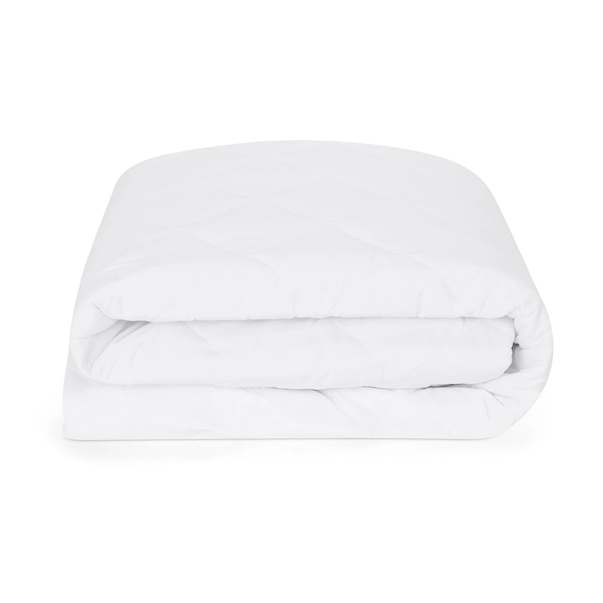 2 Cotton Top Fitted Mattress Protector - King Bed, White, 2 of 4