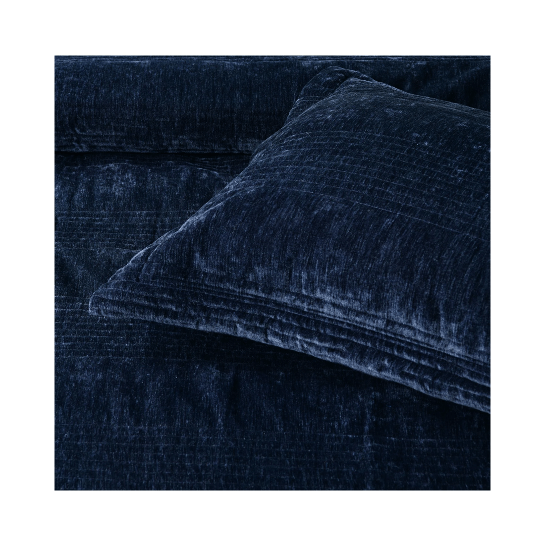 3 Bianca Bedding Cyrano Indigo Quilted Chenille Velvet Coverlet Set with 2 Pillowcases - Purple, 3 of 5