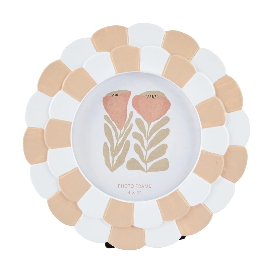 1 Resin Circle Frame 4in. x 4in. - Pink, 1 of 4