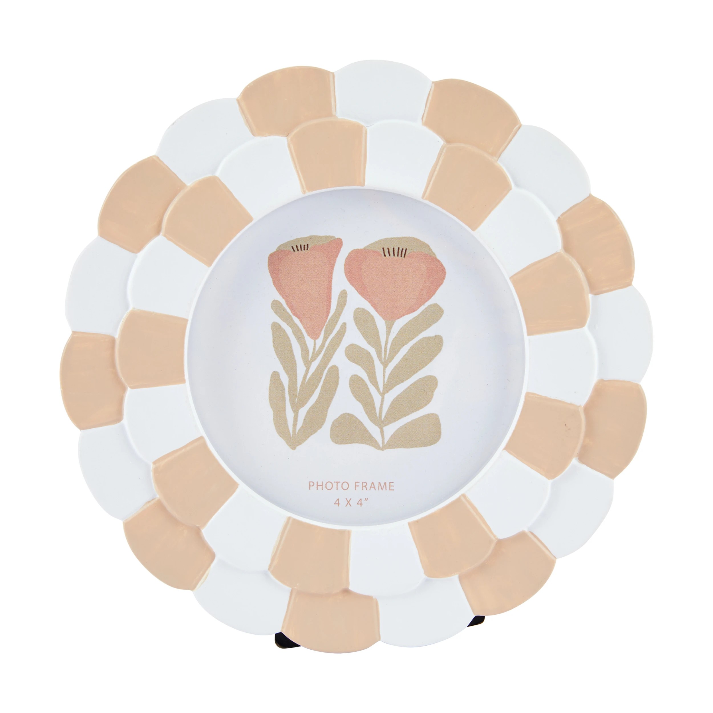 1 Resin Circle Frame 4in. x 4in. - Pink, 1 of 5