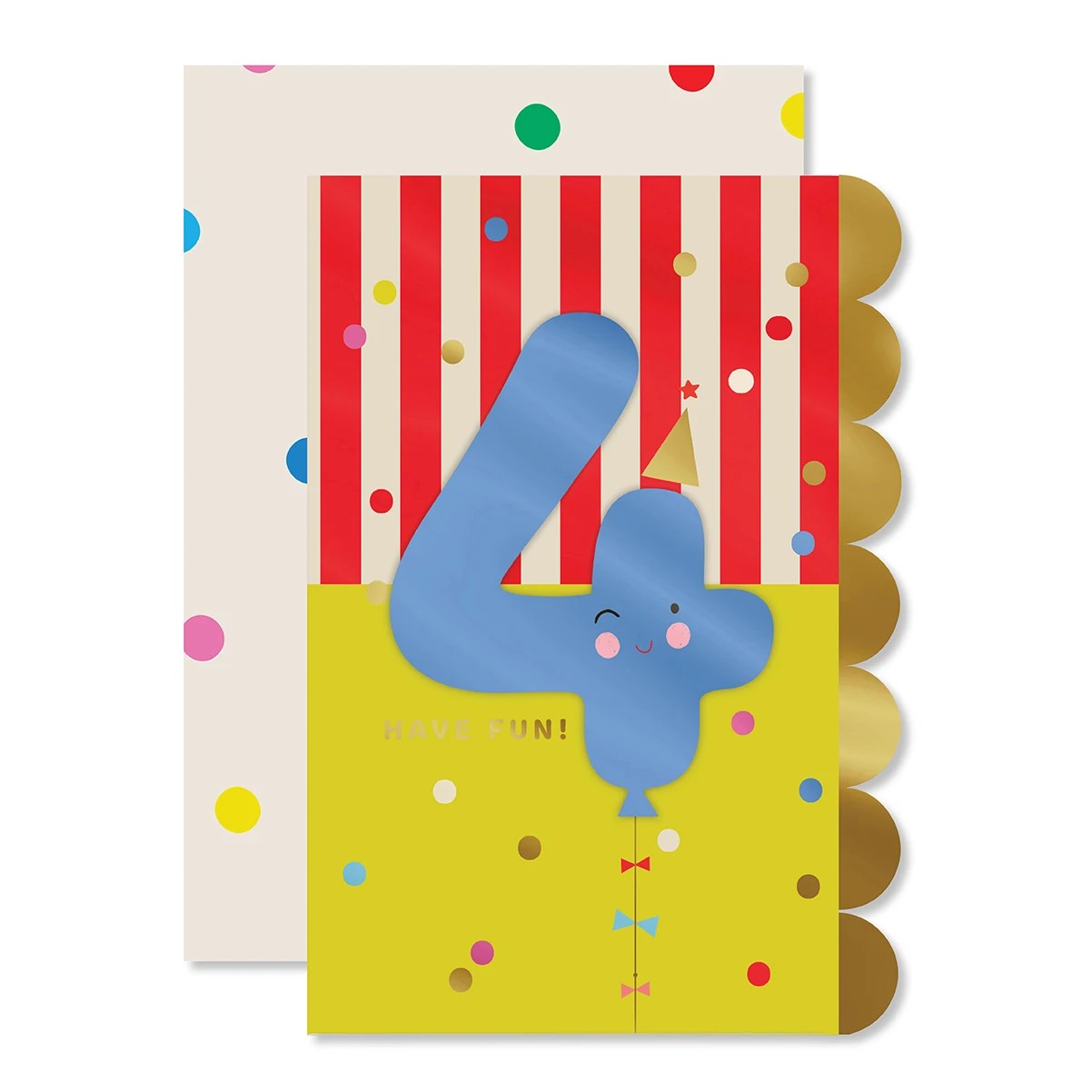 1 Hallmark 4th Birthday Card - Balloon, 1 of 3