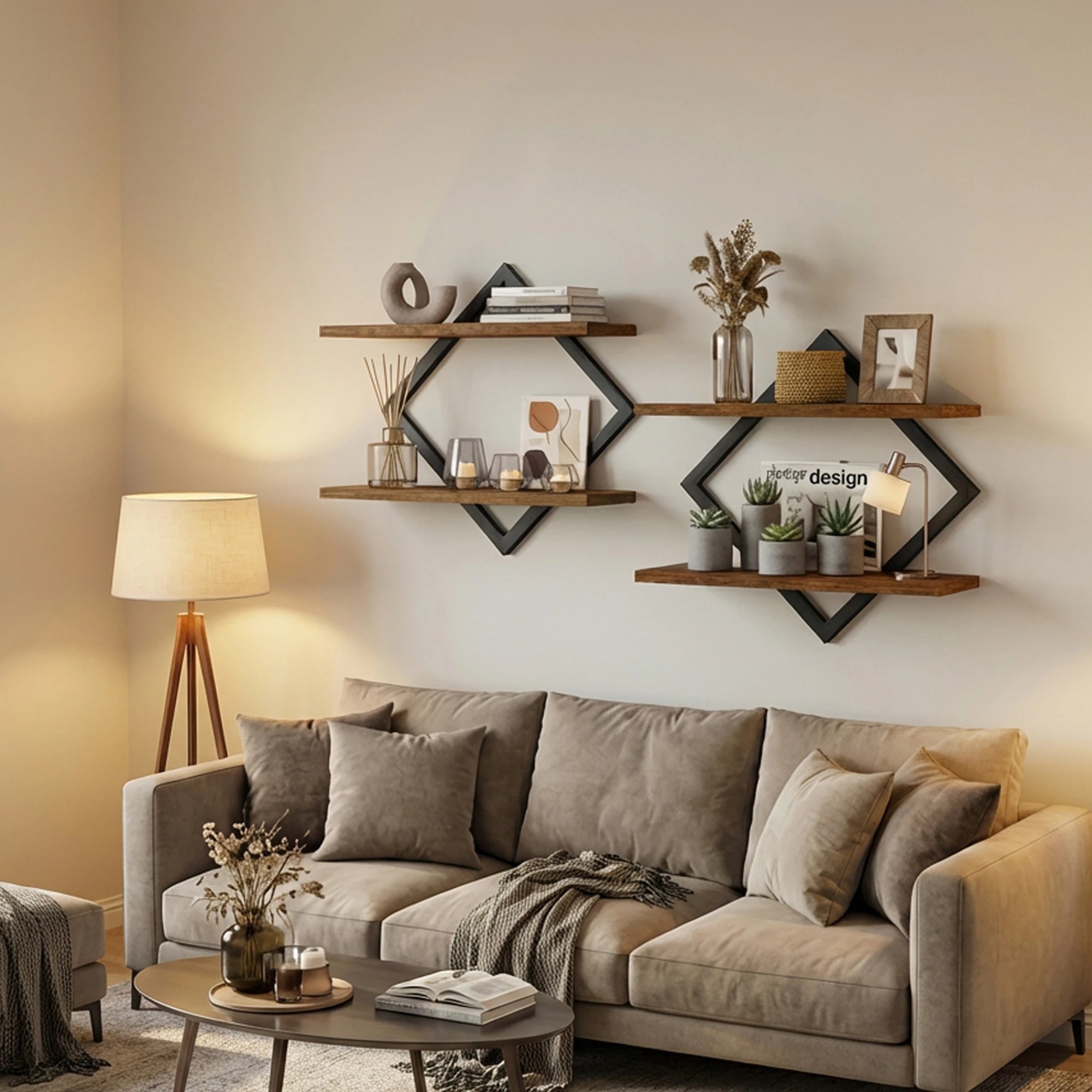 8 Levede Wall Shelf Floating 2 Tier Storage Decorative Bookshelf 2 Pcs Living Room, 8 of 8