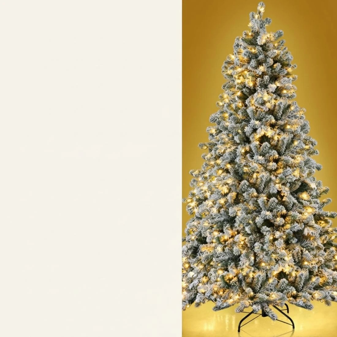 3 Jingle Jollys Christmas Tree 2.1m Snow Flocked LED Xmas Decoration 8 - White, 3 of 8
