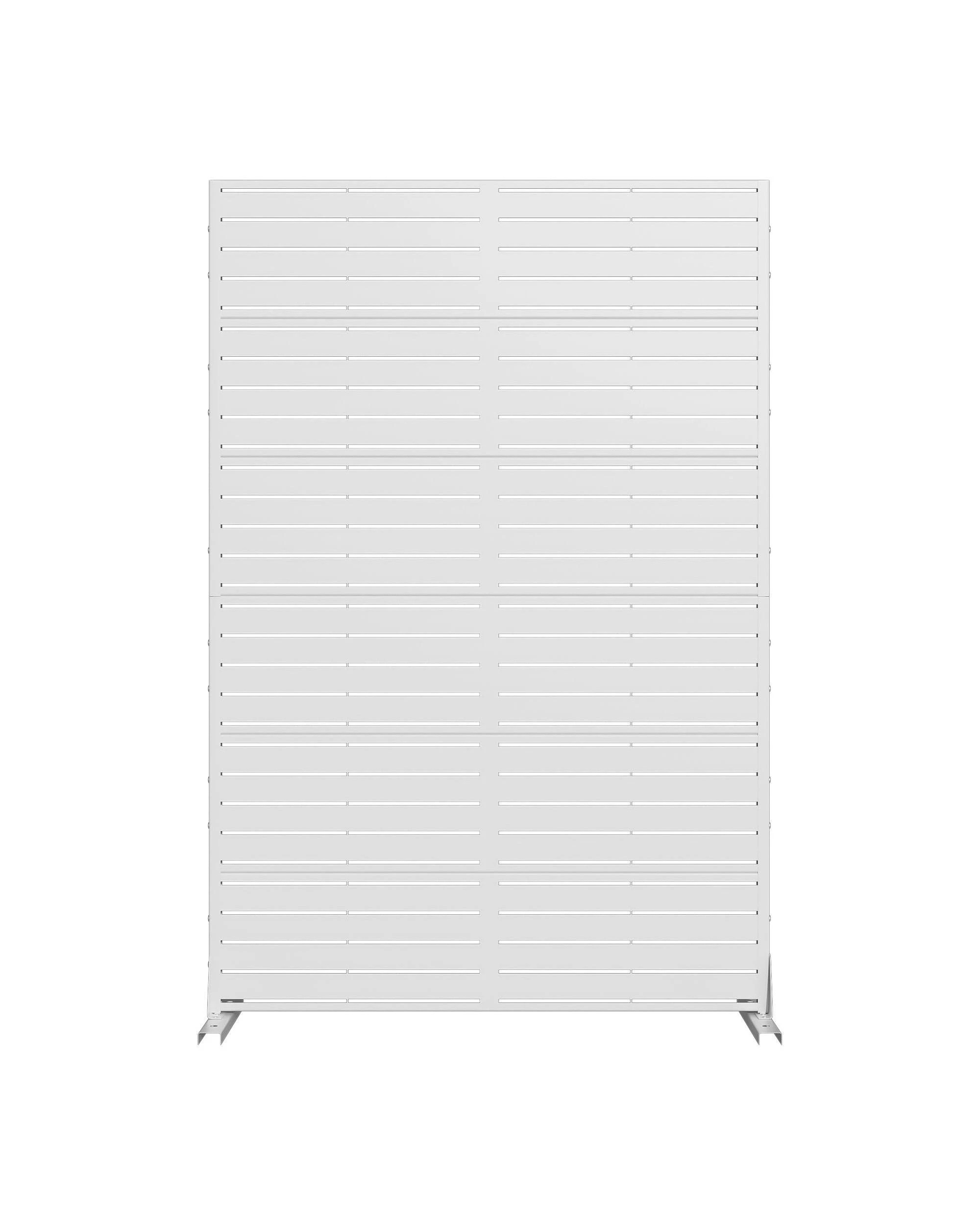 7 OAKORY 180cm Metal Privacy Screen Panel, Galvanized Steel Decorative Fence, Rust Resistant White, 7 of 7